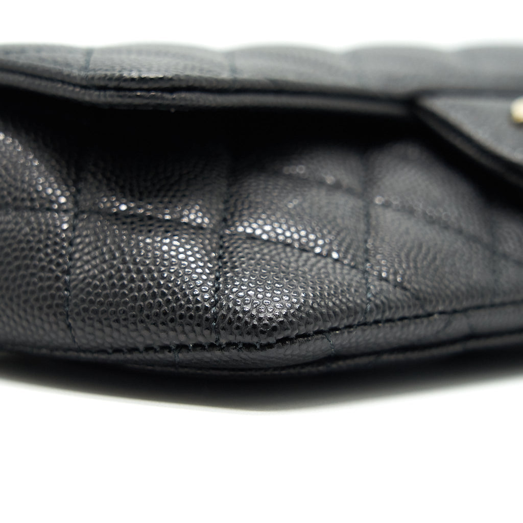 Chanel Glasses Case With Classic Chain Black L