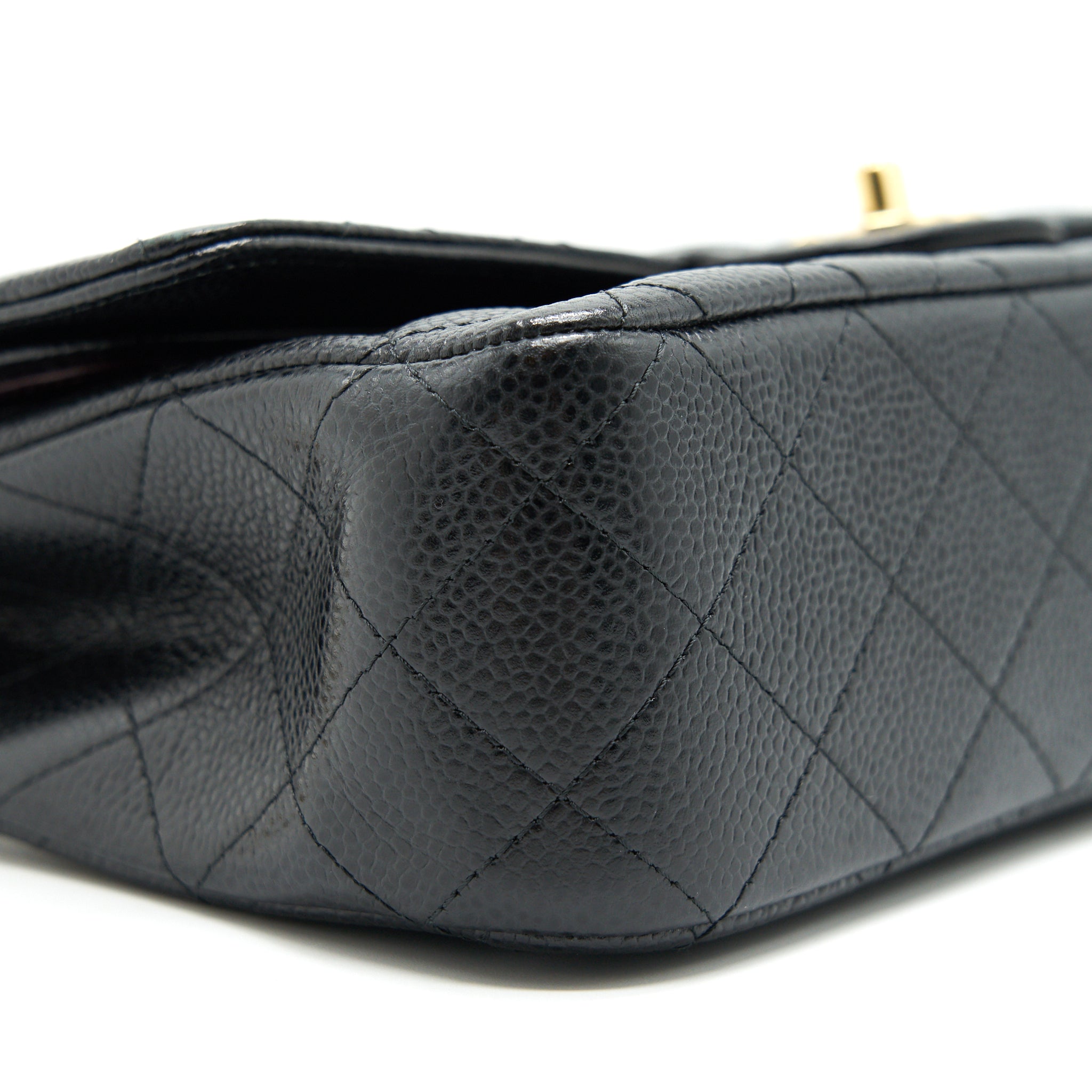 Chanel medium Classic double flap Bag Caviar black  serial 25