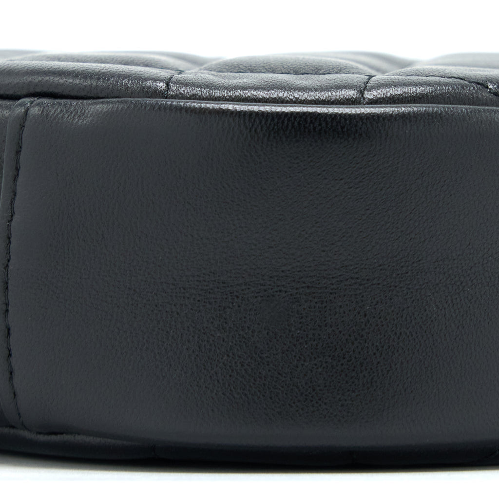 Chanel Round Clutch With Chain Lambskin Black