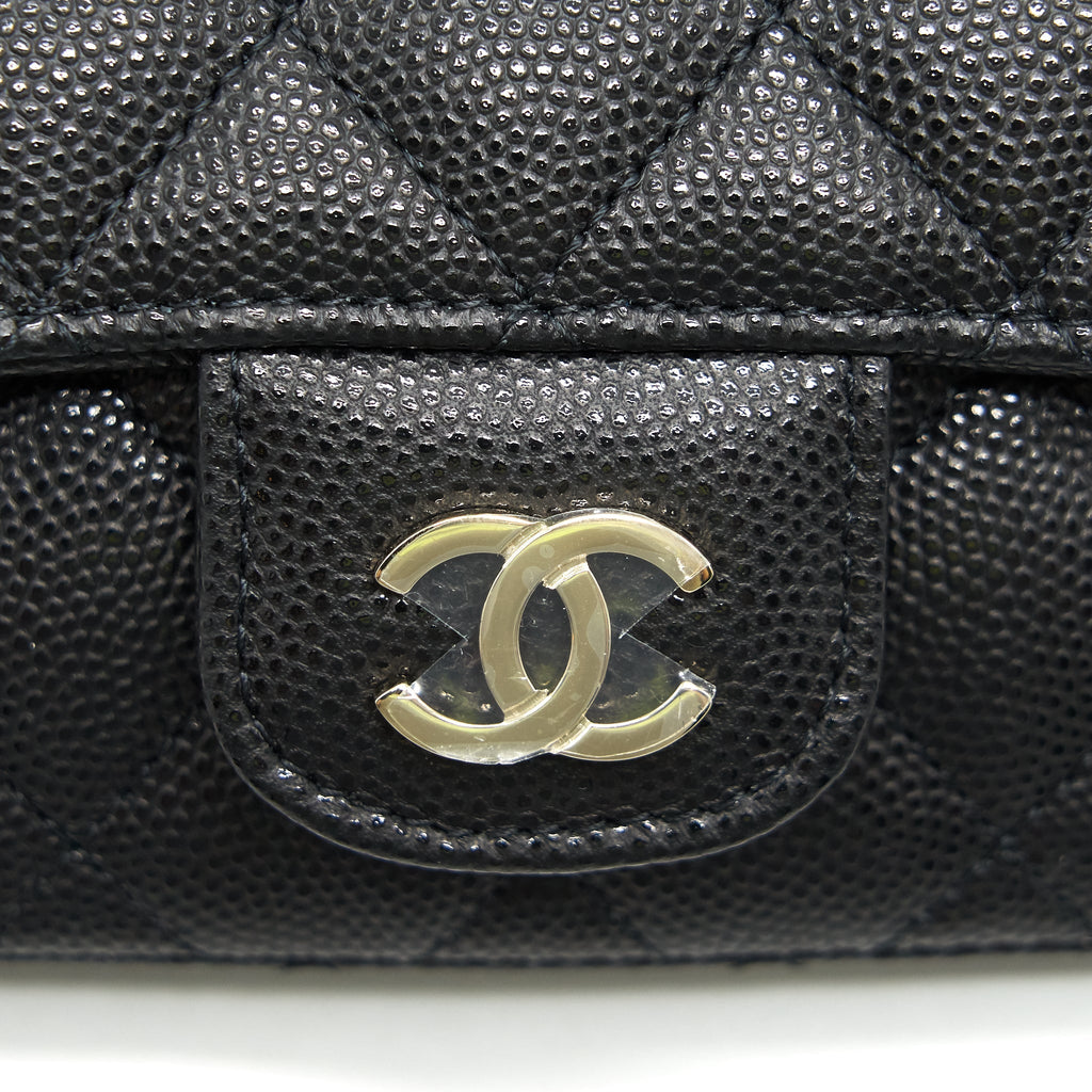 Chanel Glasses Case With Classic Chain Black L