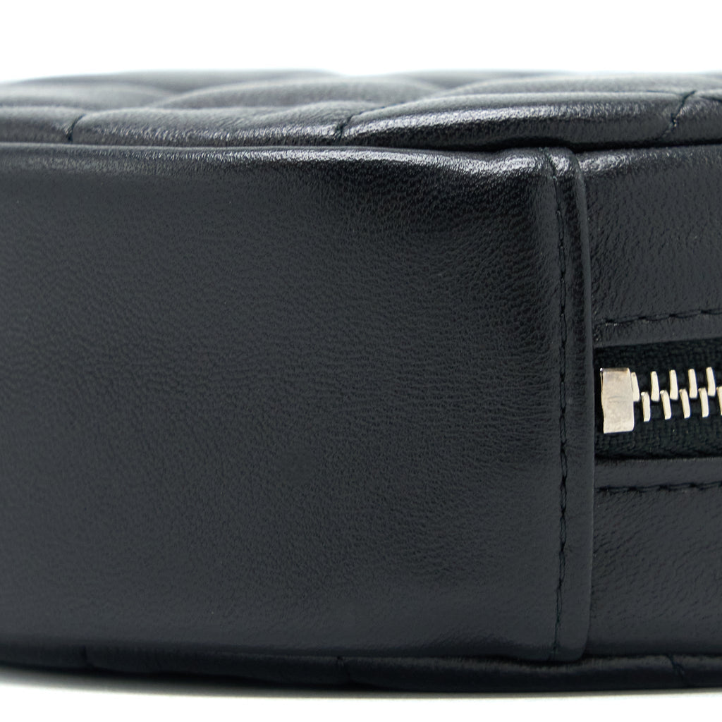 Chanel Round Clutch With Chain Lambskin Black