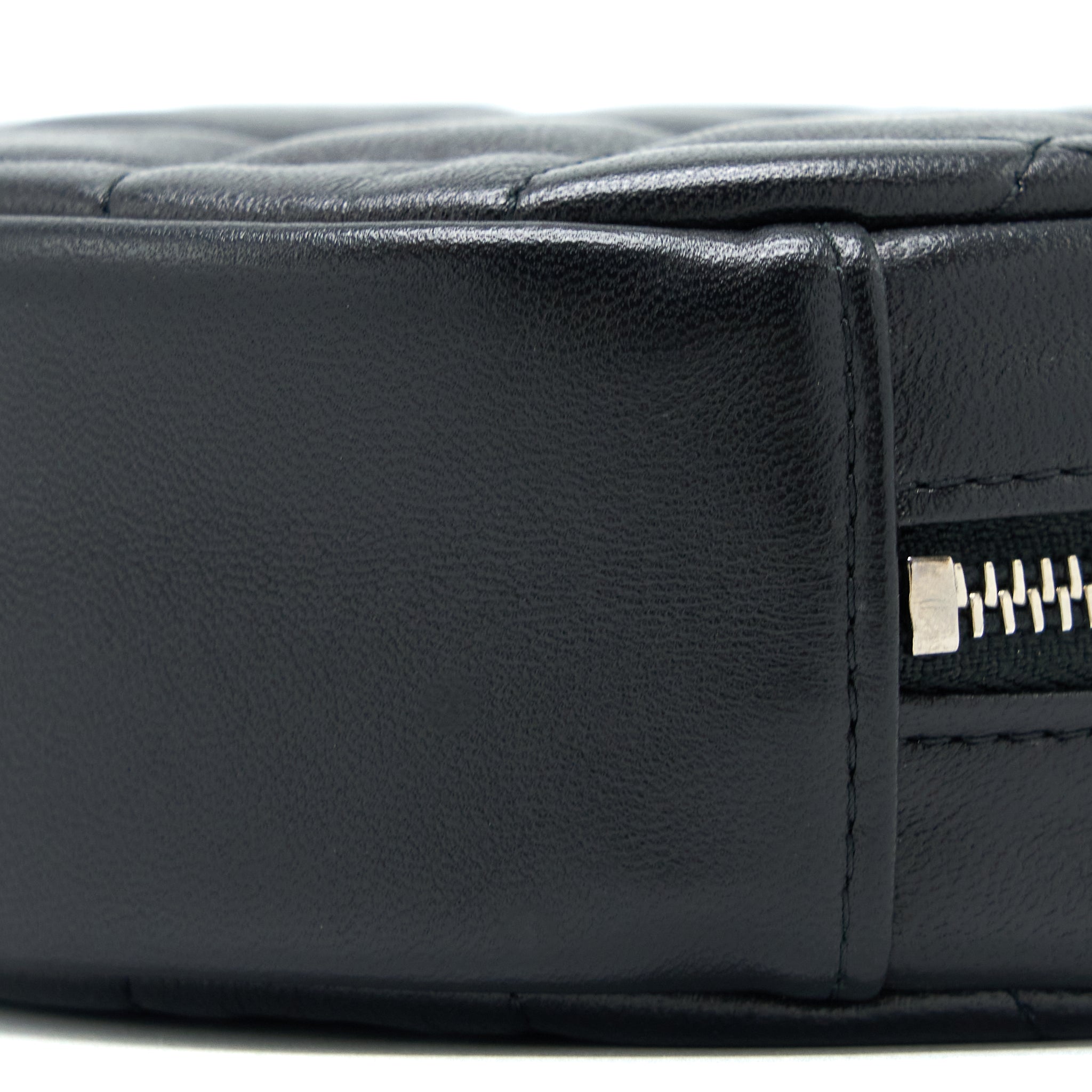 Chanel Round Clutch With Chain Lambskin Black