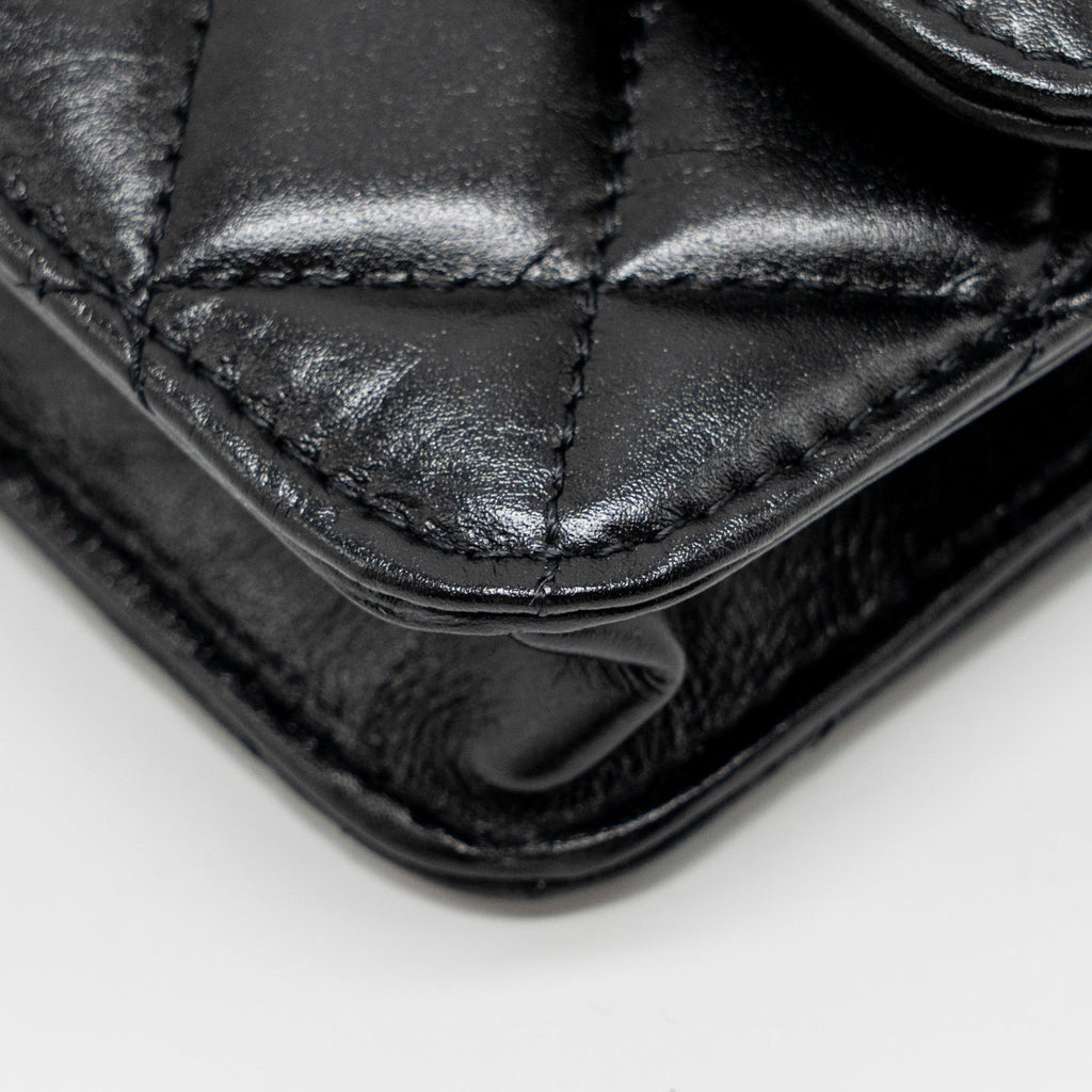 Chanel Maxi Pearl Clutch with Chain Lambskin Black
