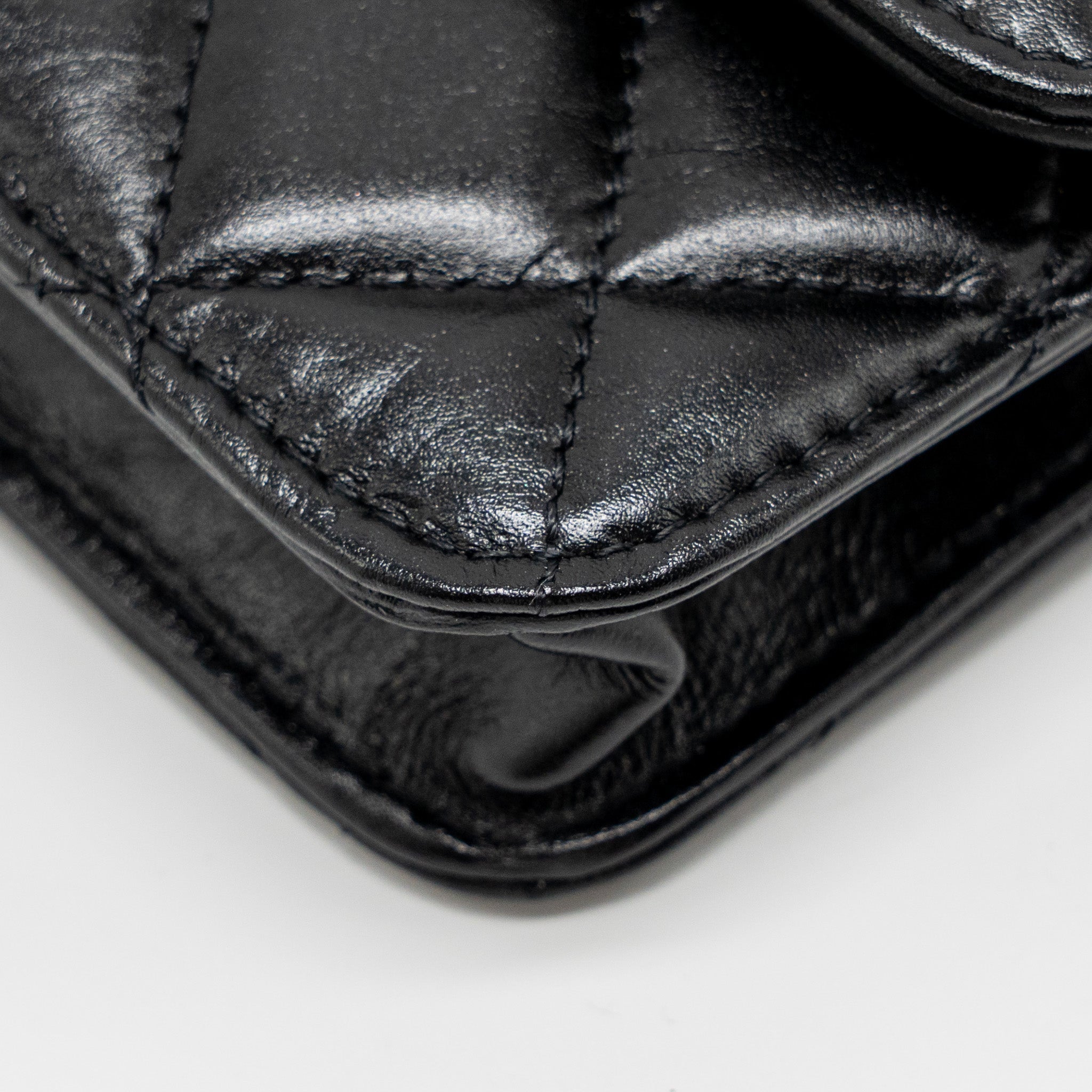Chanel Maxi Pearl Clutch with Chain Lambskin Black