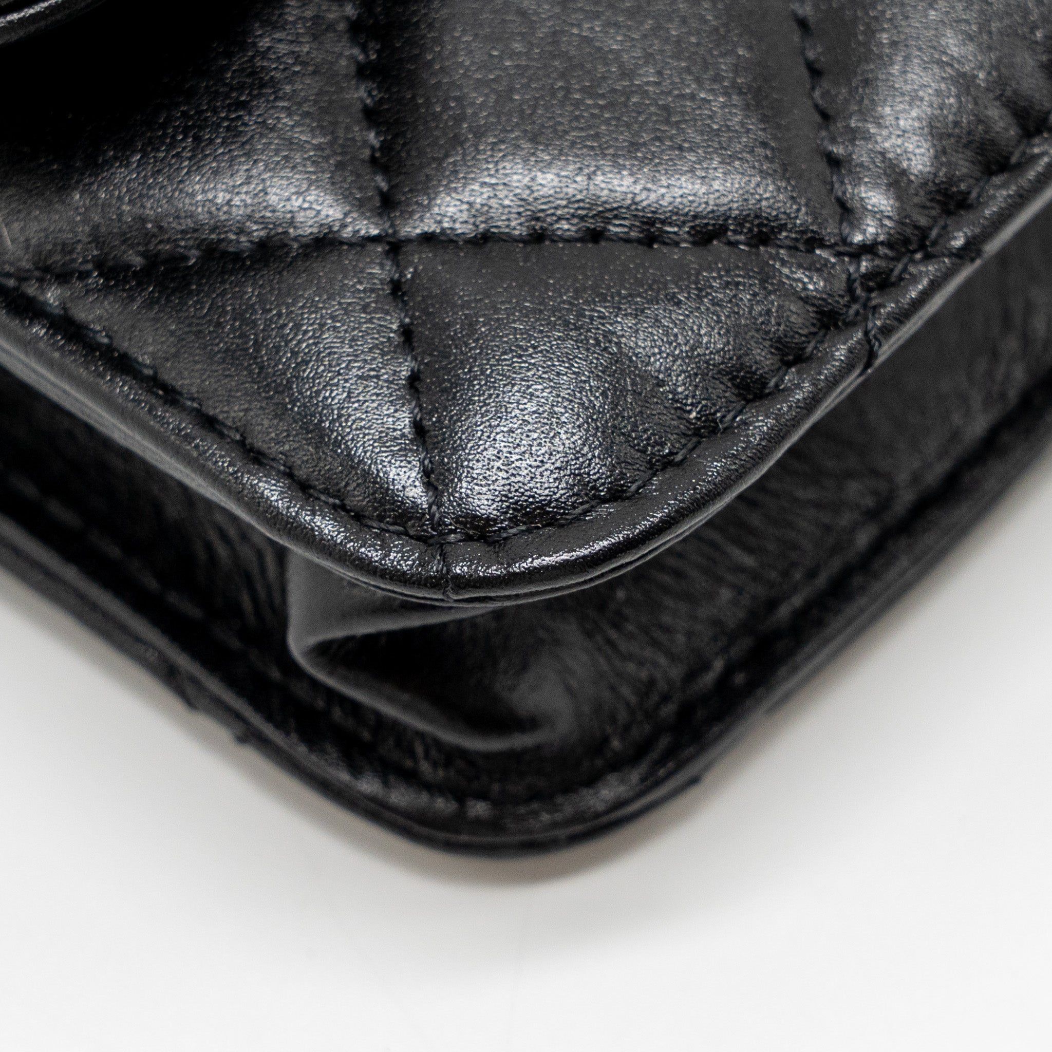 Chanel Maxi Pearl Clutch with Chain Lambskin Black