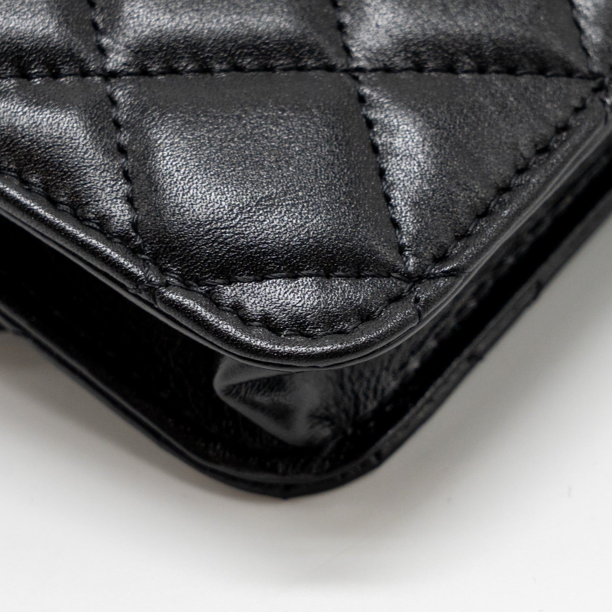 Chanel Maxi Pearl Clutch with Chain Lambskin Black