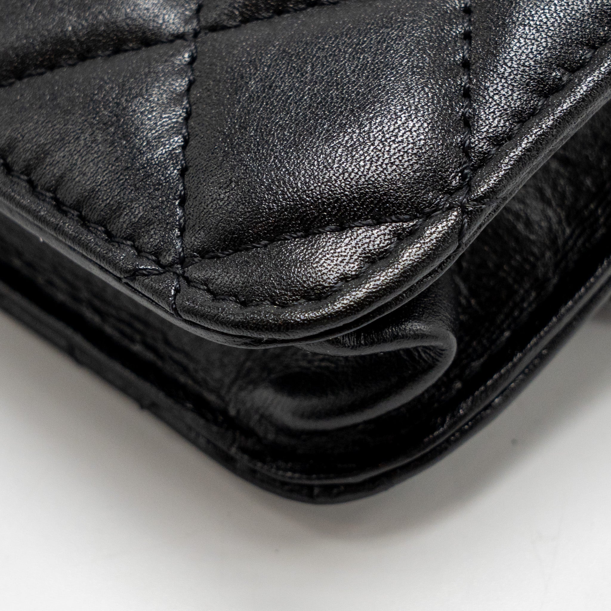 Chanel Maxi Pearl Clutch with Chain Lambskin Black