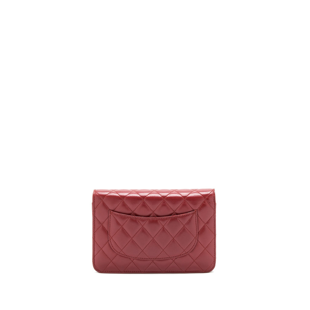 Chanel Classic Wallet On Chain Lambskin Dark Red