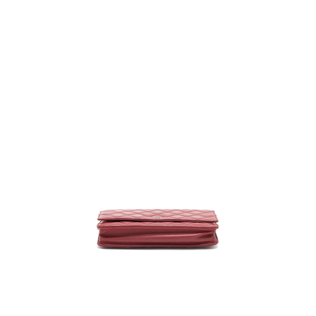 Chanel Classic Wallet On Chain Lambskin Dark Red