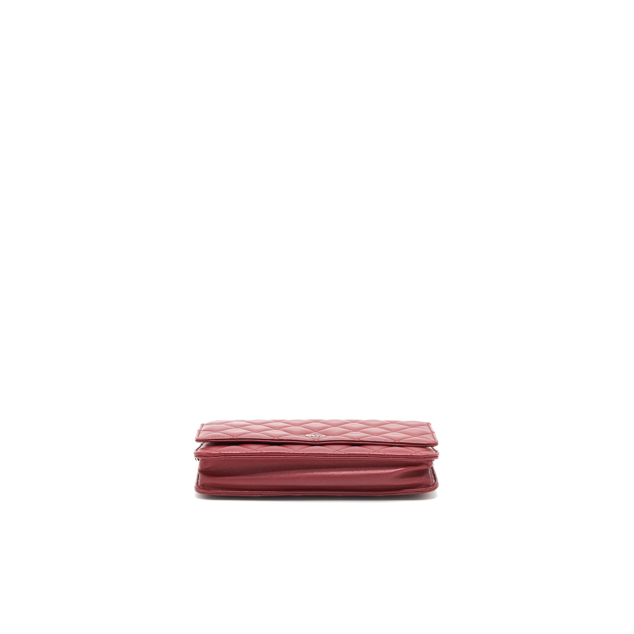 Chanel Classic Wallet On Chain Lambskin Dark Red