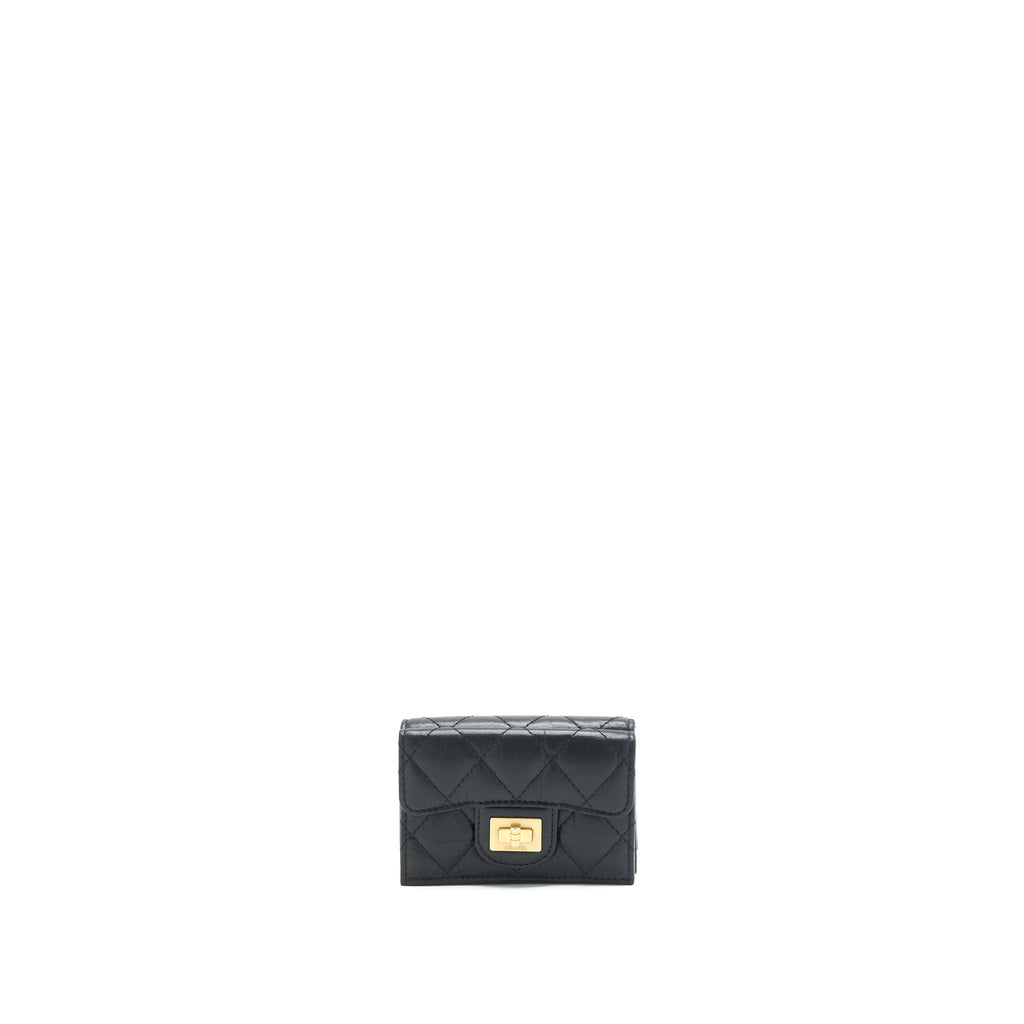 Chanel 2.55 Small Compact Wallet Black