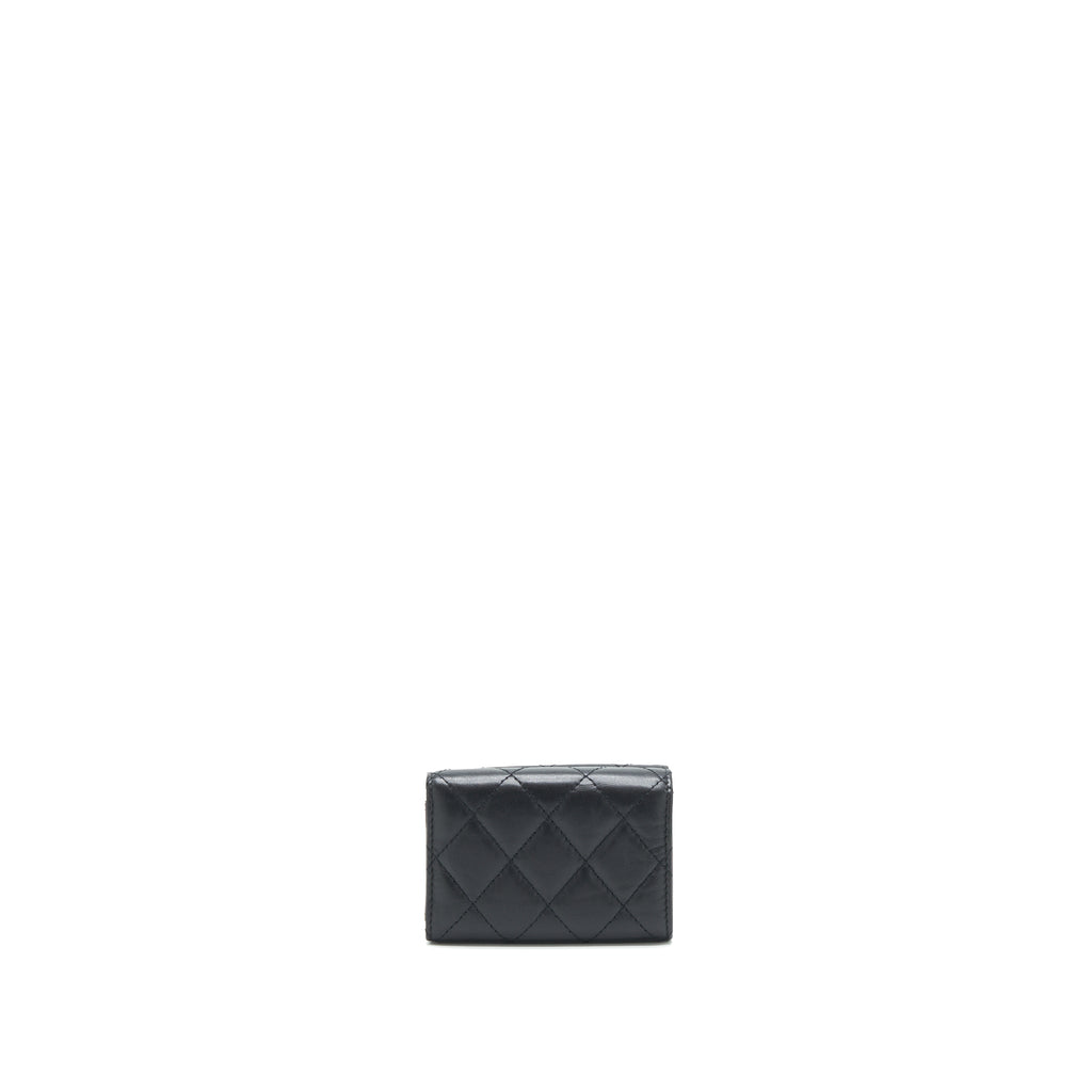 Chanel 2.55 Small Compact Wallet Black