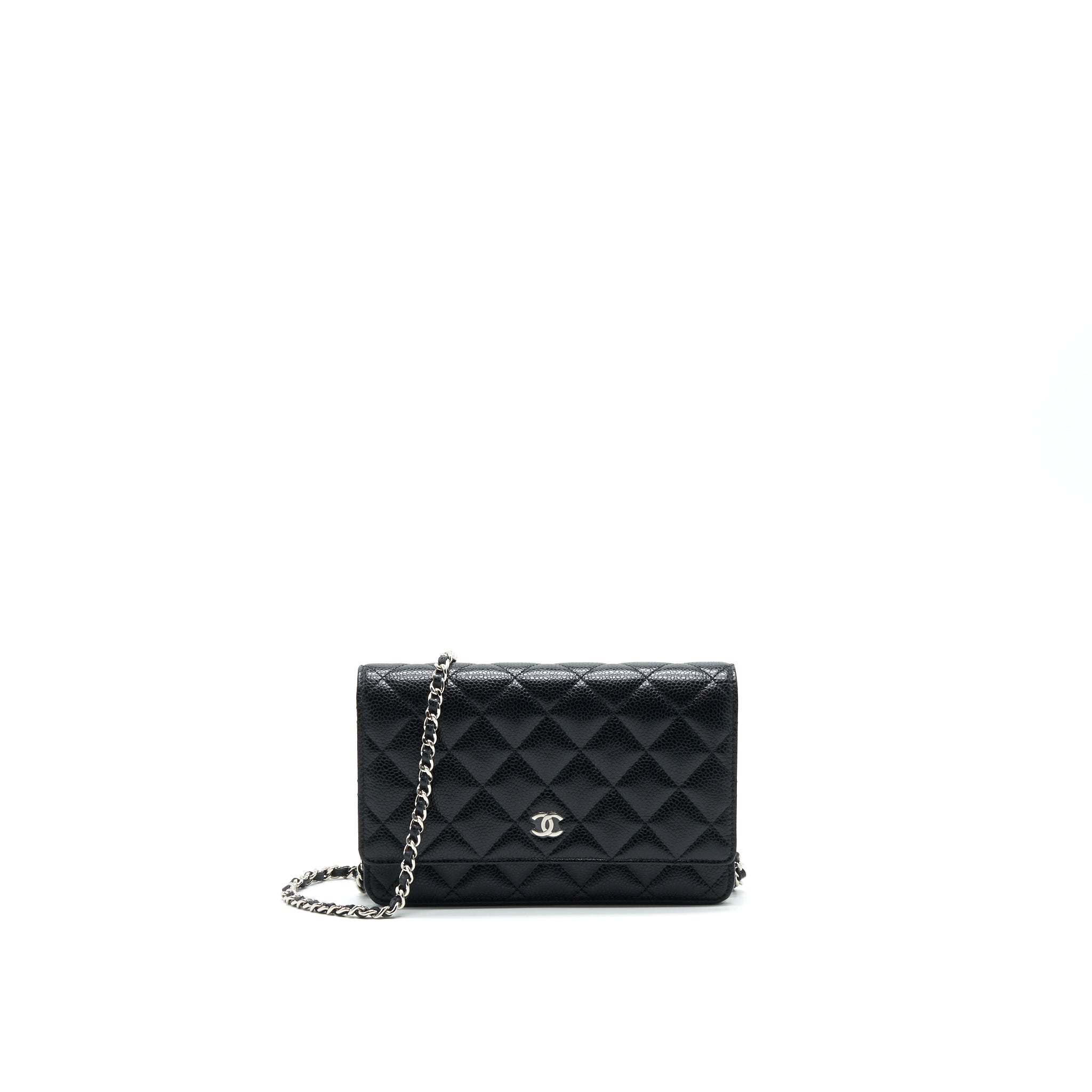 Chanel Caviar Classic Wallet on Chain black Caviar