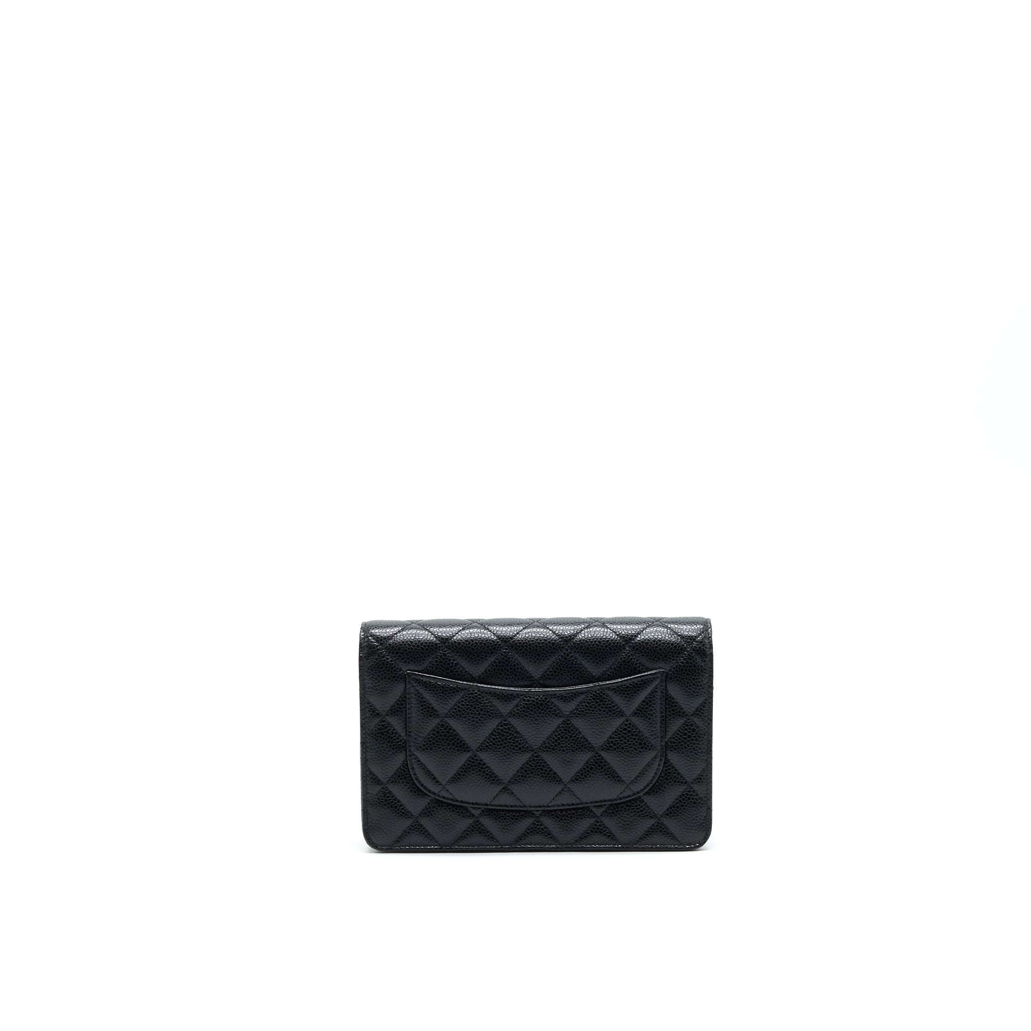 Chanel Caviar Classic Wallet on Chain black Caviar