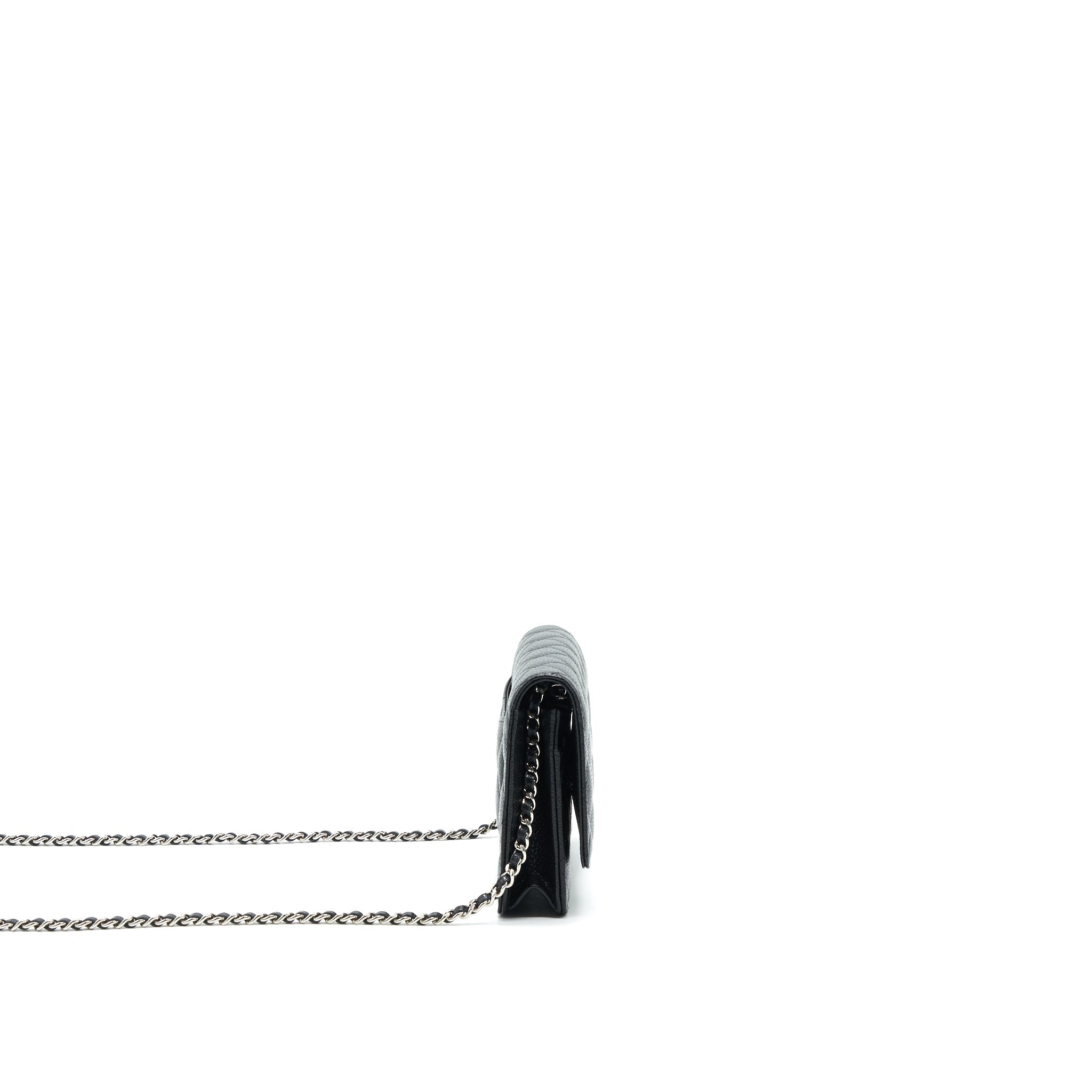 Chanel Caviar Classic Wallet on Chain black Caviar