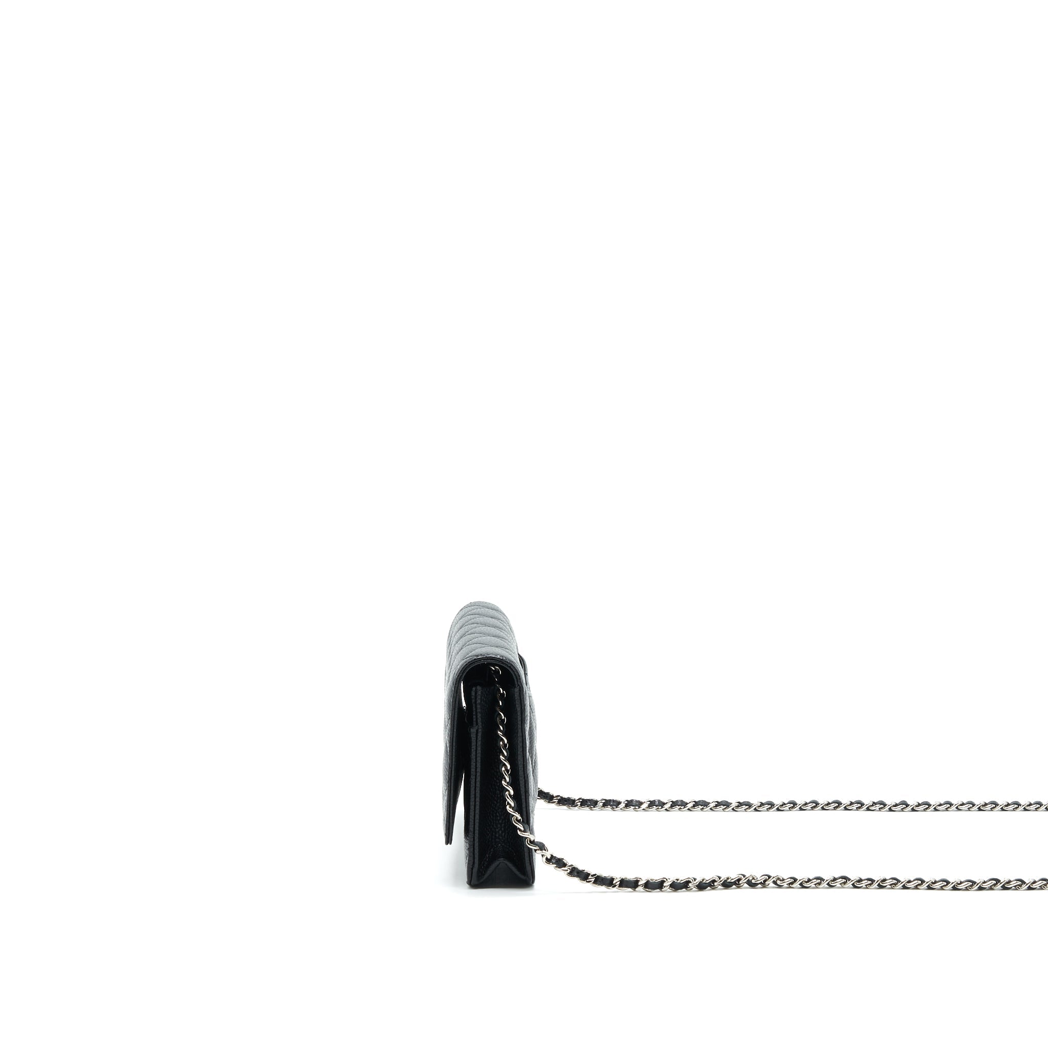 Chanel Caviar Classic Wallet on Chain black Caviar