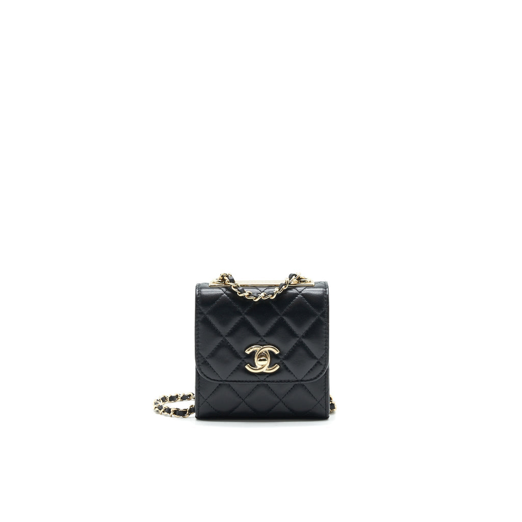 CHANEL MINI TRENDY CC CHAIN WALLET BLACK L