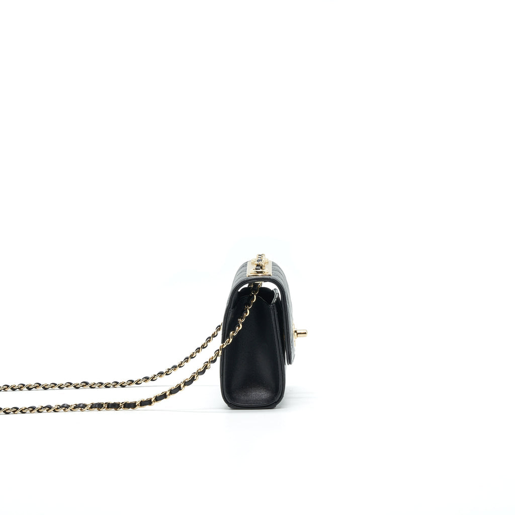 CHANEL MINI TRENDY CC CHAIN WALLET BLACK L