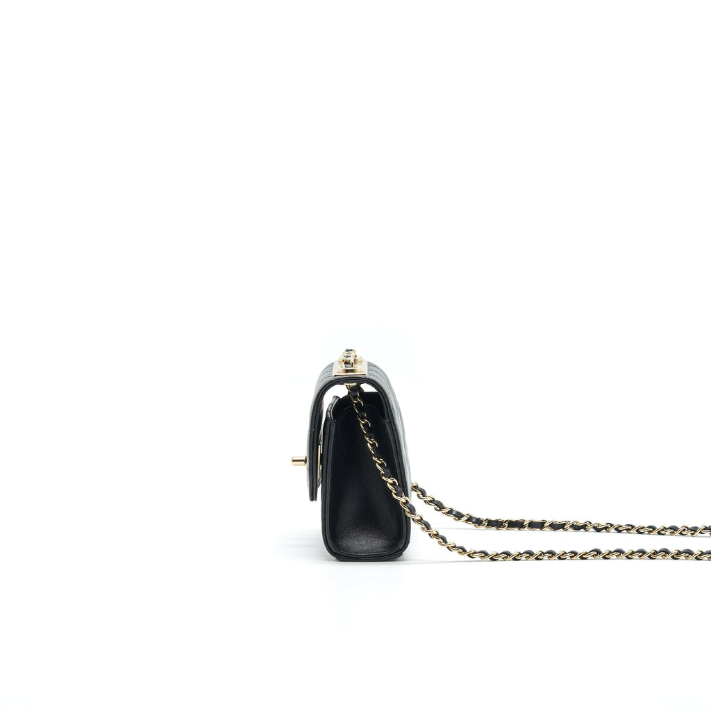 CHANEL MINI TRENDY CC CHAIN WALLET BLACK L