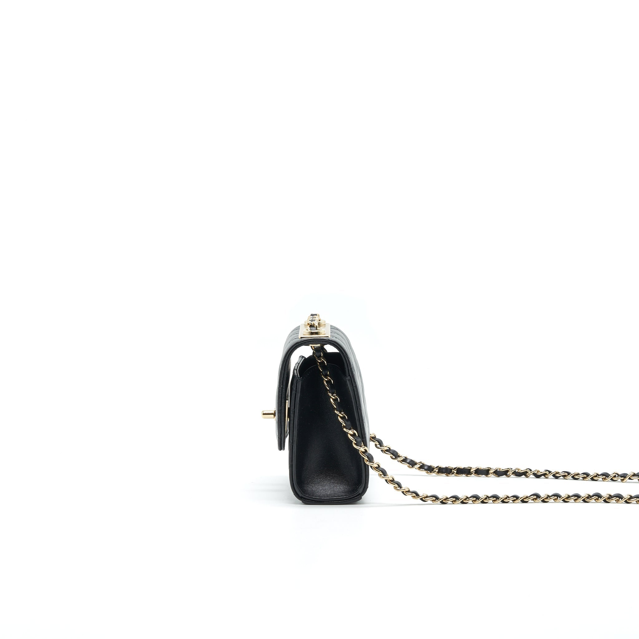 CHANEL MINI TRENDY CC CHAIN WALLET BLACK L