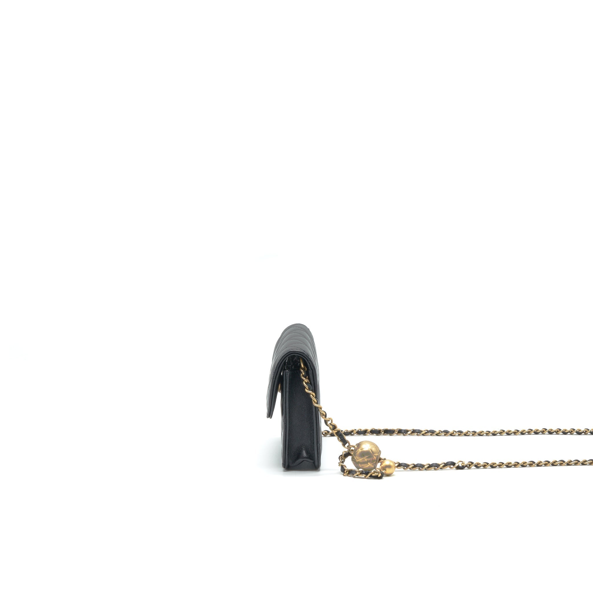 Chanel Pearl crush mini Belt coins Purse/  holder black