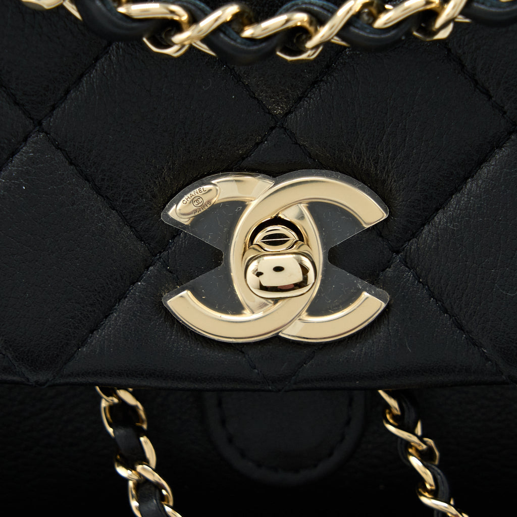 Chanel 23C Large Duma Backpack Calfskin Black L (Microchip)