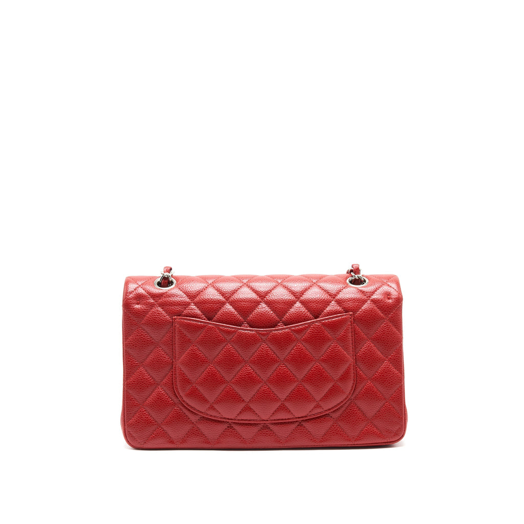 Chanel Medium Classic Double Flap Caviar Red
