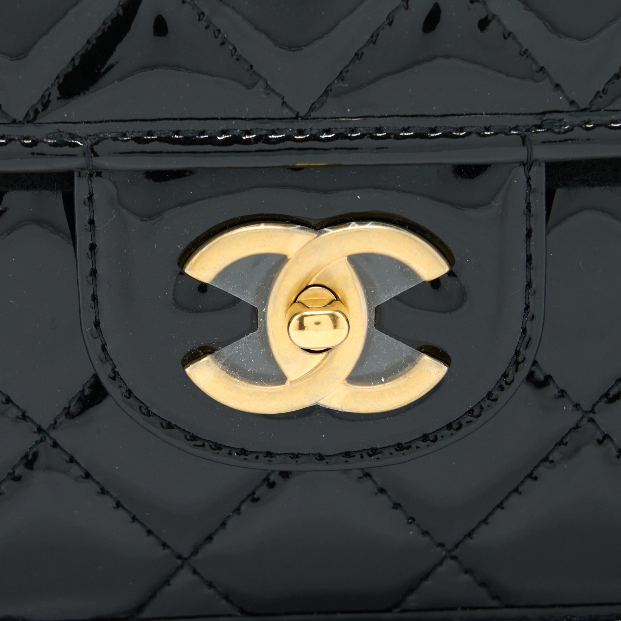 Chanel 22K Large Backpack Patent Black Brushed  (Microchip)