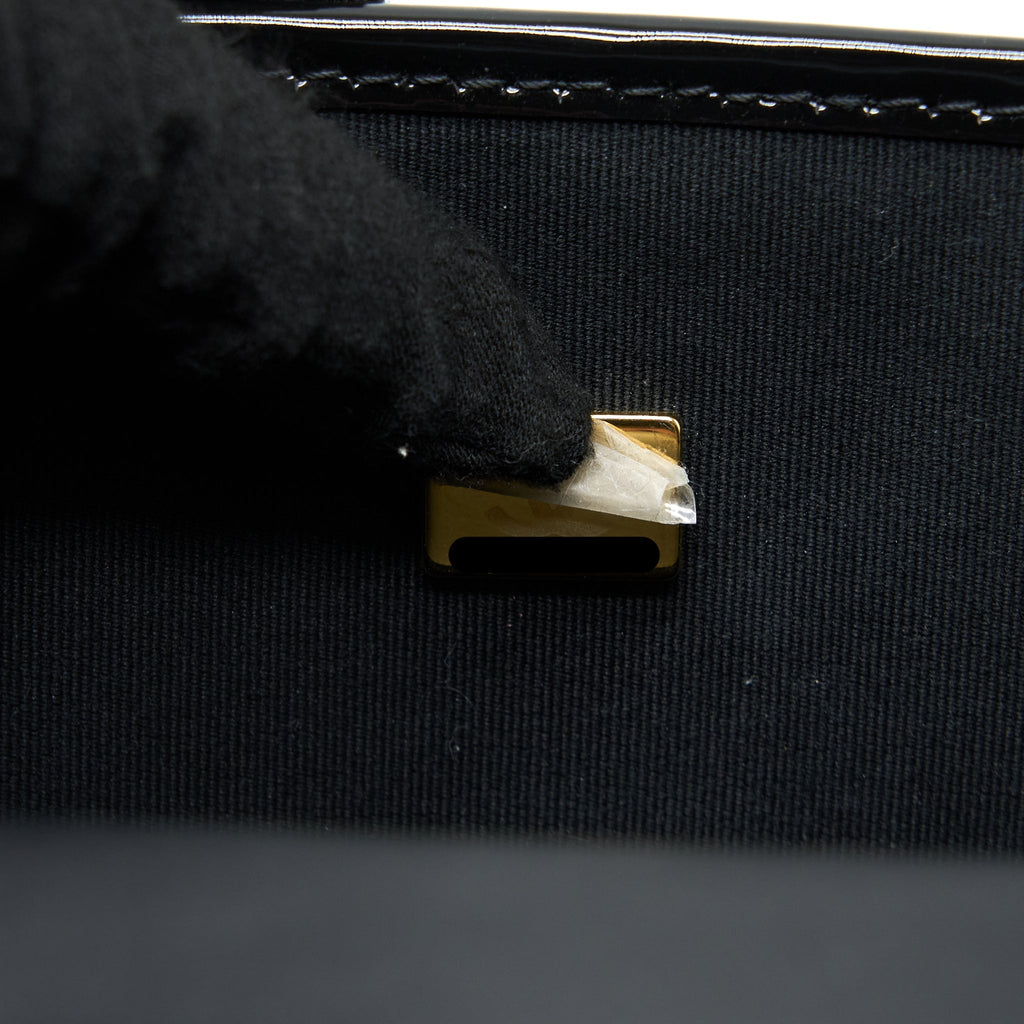 Chanel 22K Large Backpack Patent Black Brushed  (Microchip)