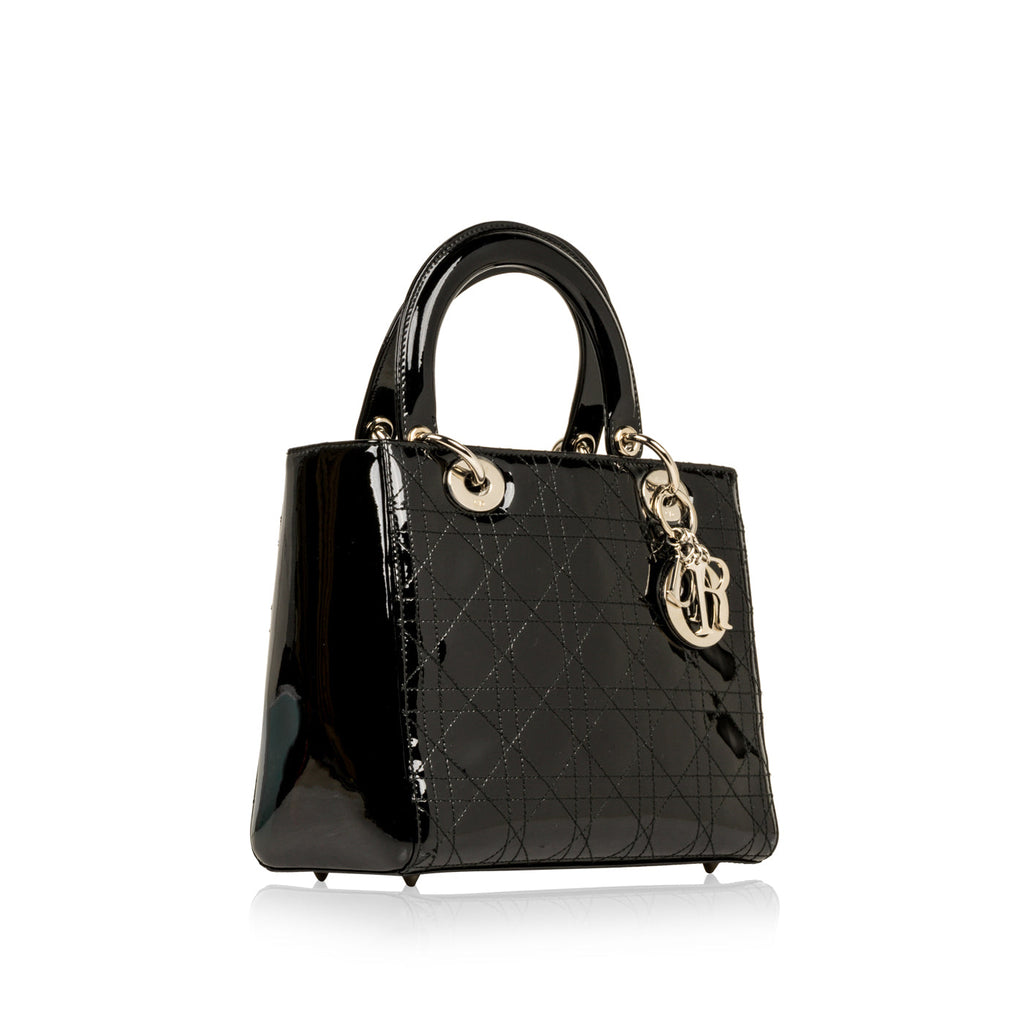 Christian Dior Lady Dior Medium Patent