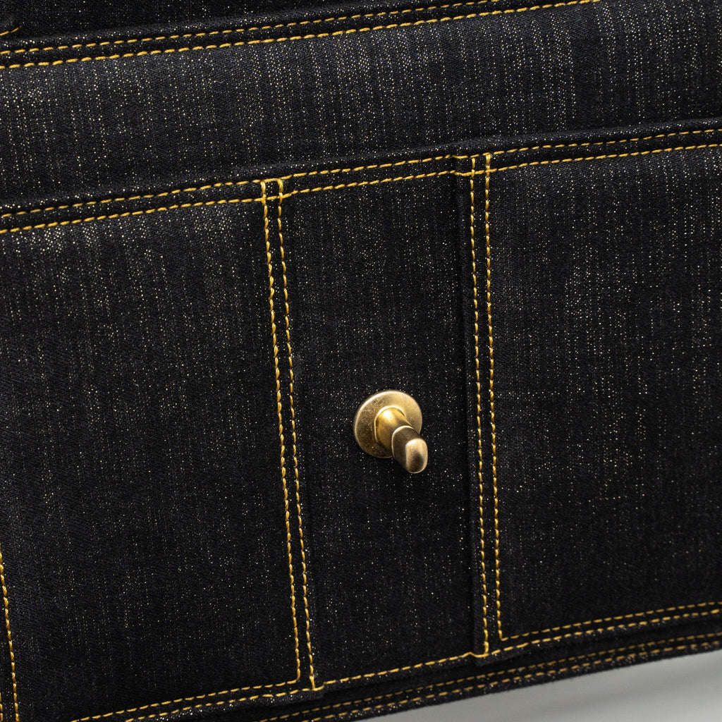 Chanel 23S Flap Backpack Denim Dark Blue Brushed  (Microchip)