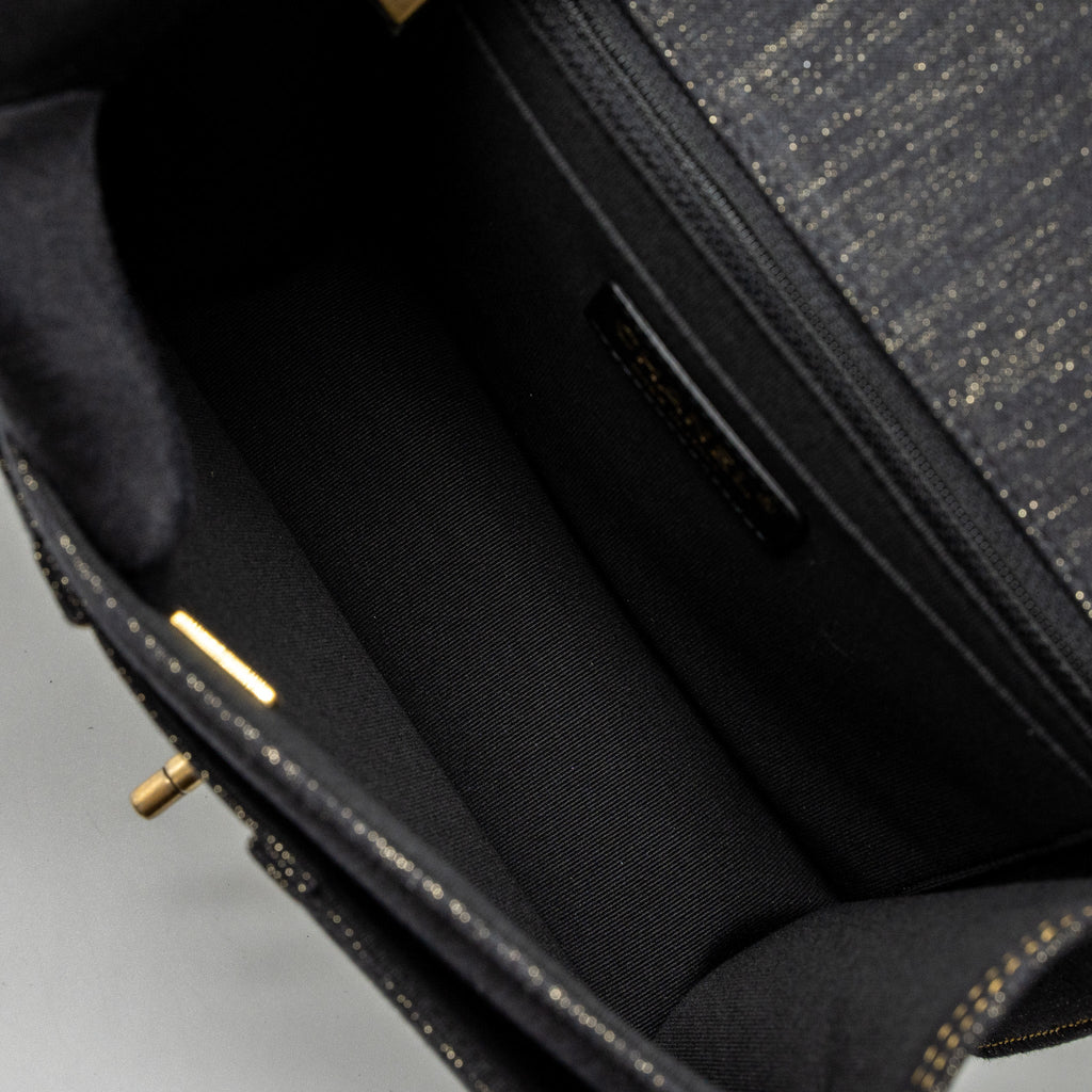 Chanel 23S Flap Backpack Denim Dark Blue Brushed  (Microchip)