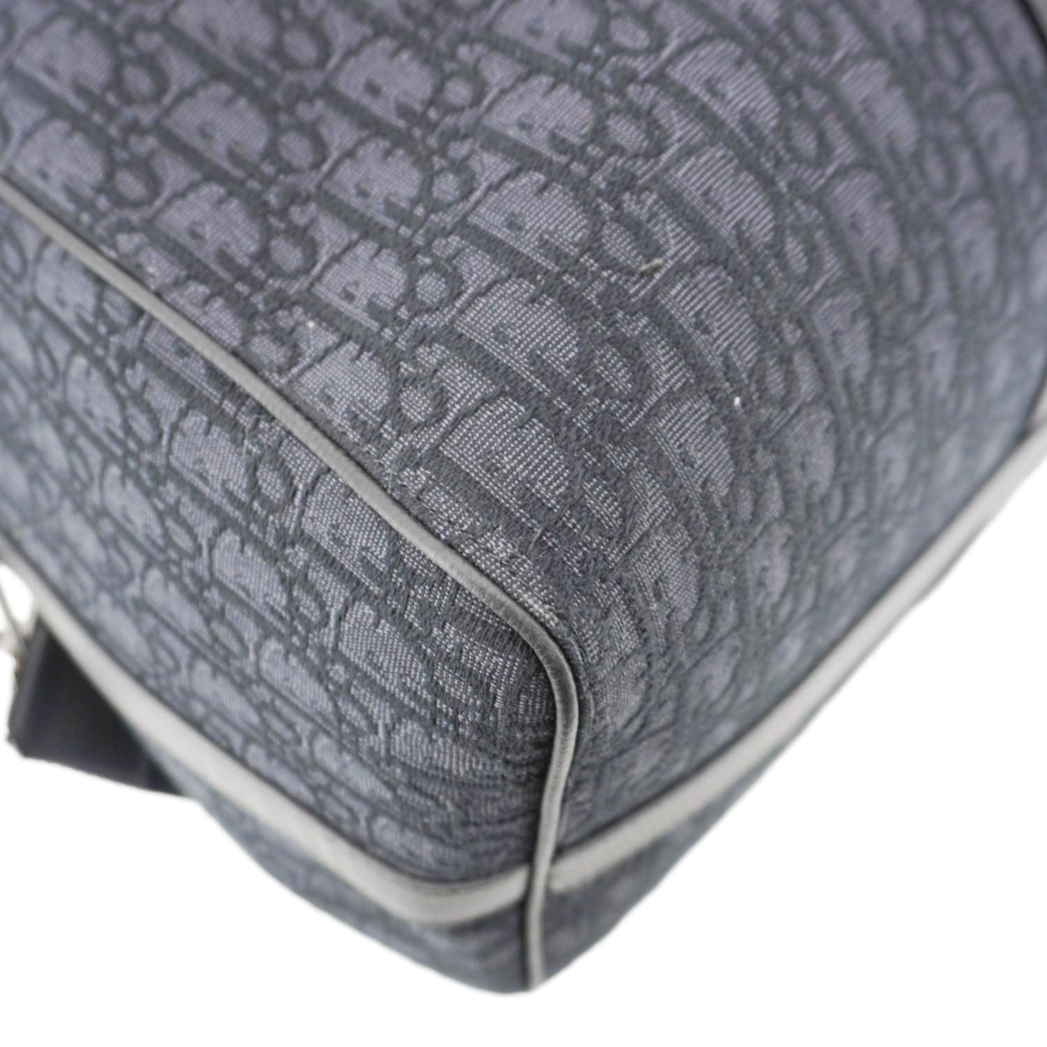 CHRISTIAN DIOR Diorissimo Canvas Duffle Bag Black