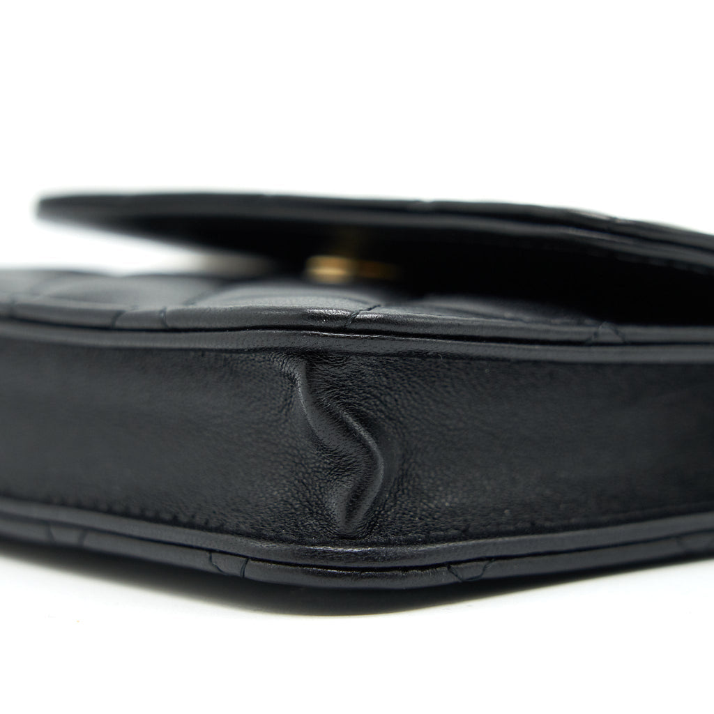 Chanel Pearl crush mini Belt coins Purse/  holder black