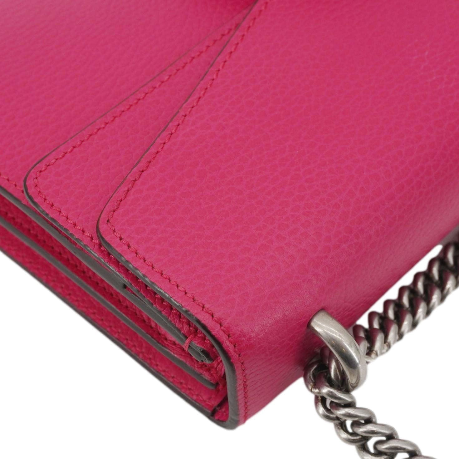 GUCCI Dionysus Small Calfskin Leather Crossbody Bag Pink 400249