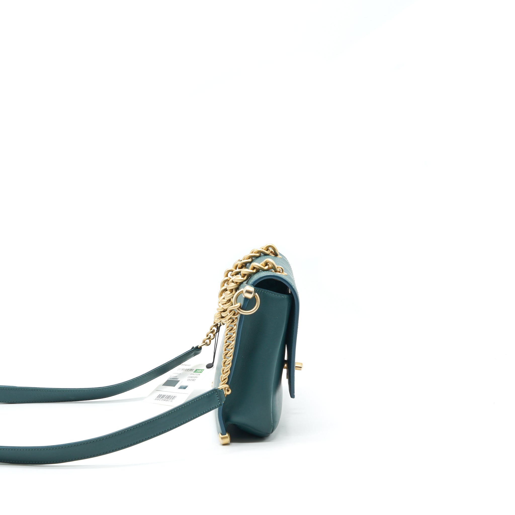 CHANEL FLAP BAG IN DARK TURQUOISE IN