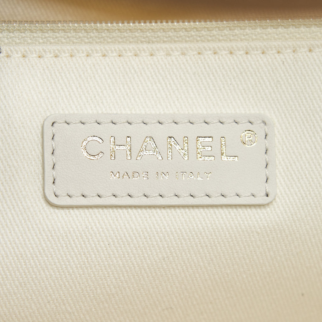 Chanel Deauville Tote Bag In Creamy White/ Beige