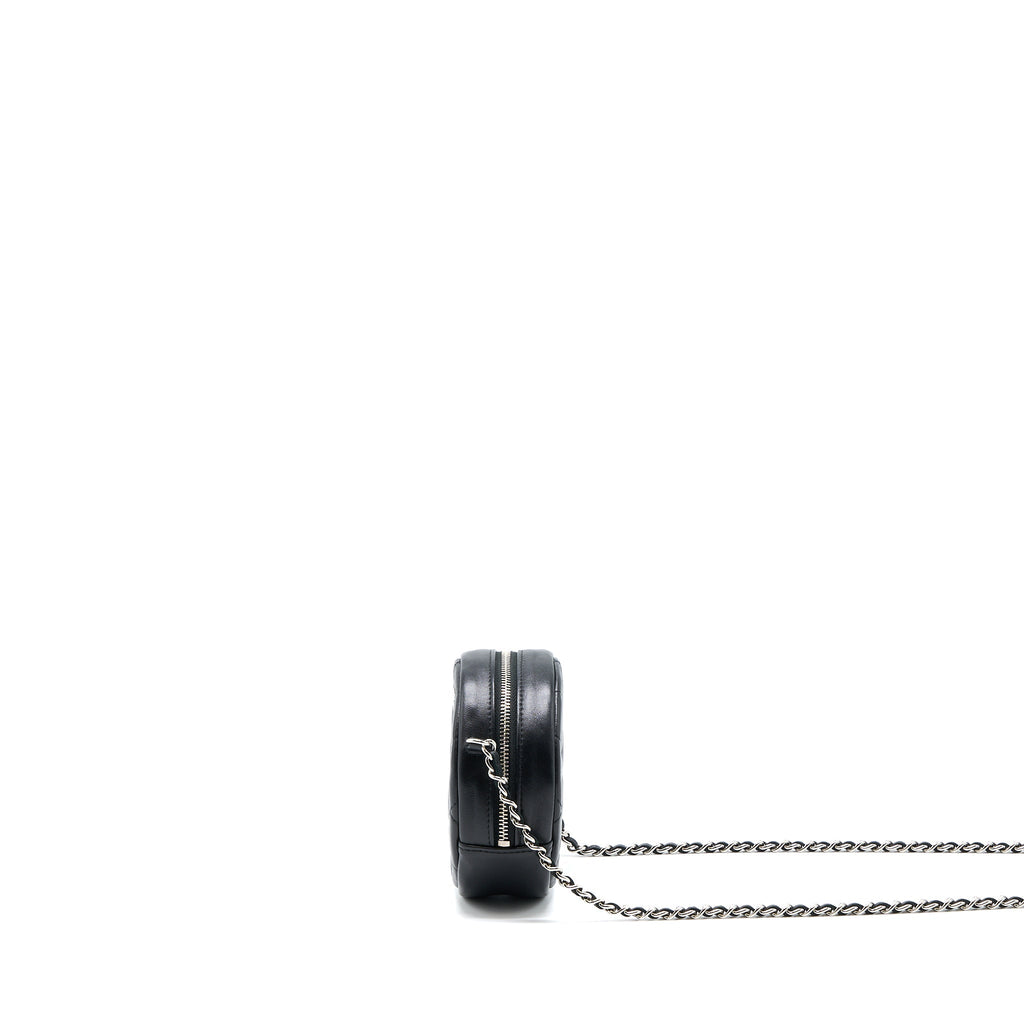 Chanel Round Clutch With Chain Lambskin Black