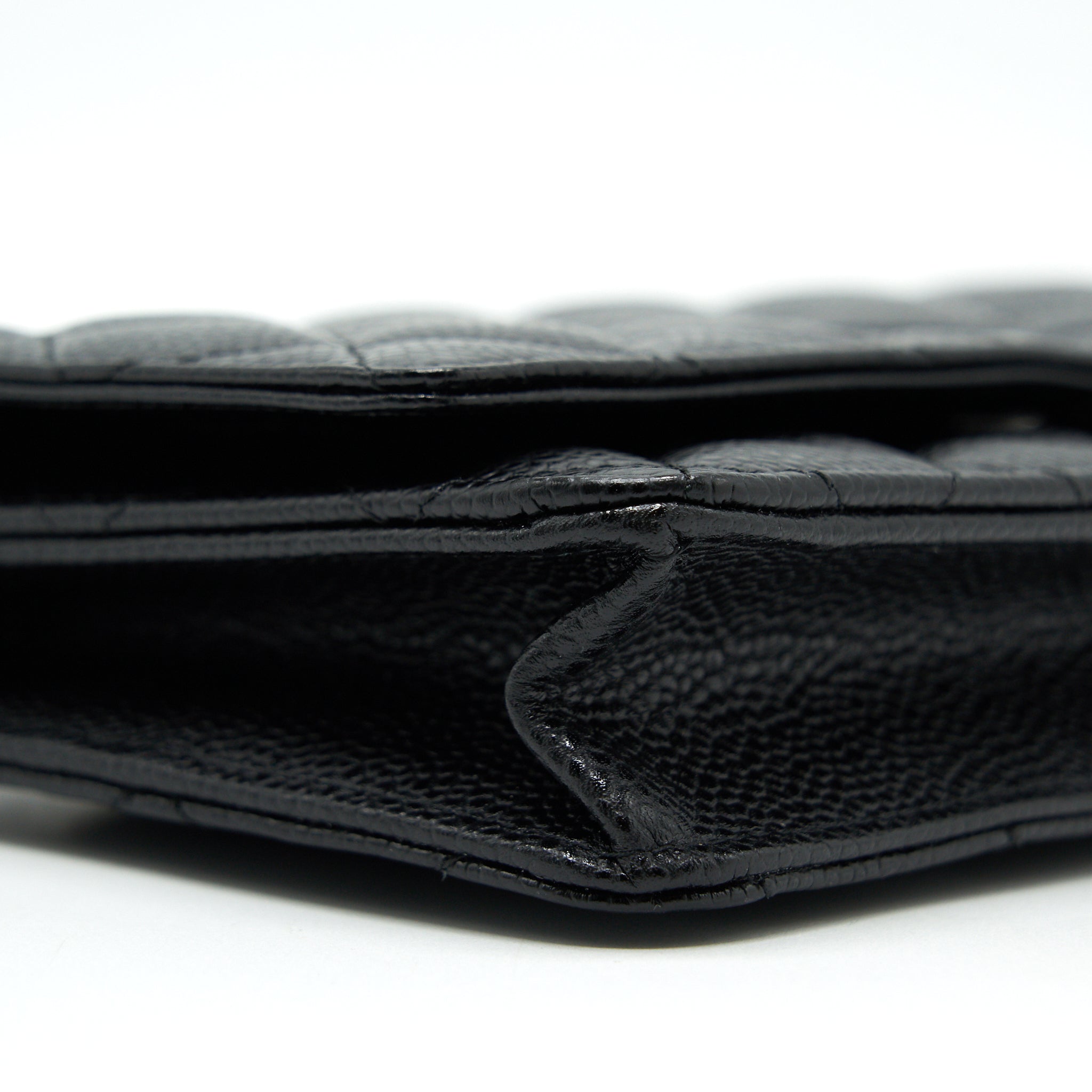 Chanel Caviar Classic Wallet on Chain black Caviar