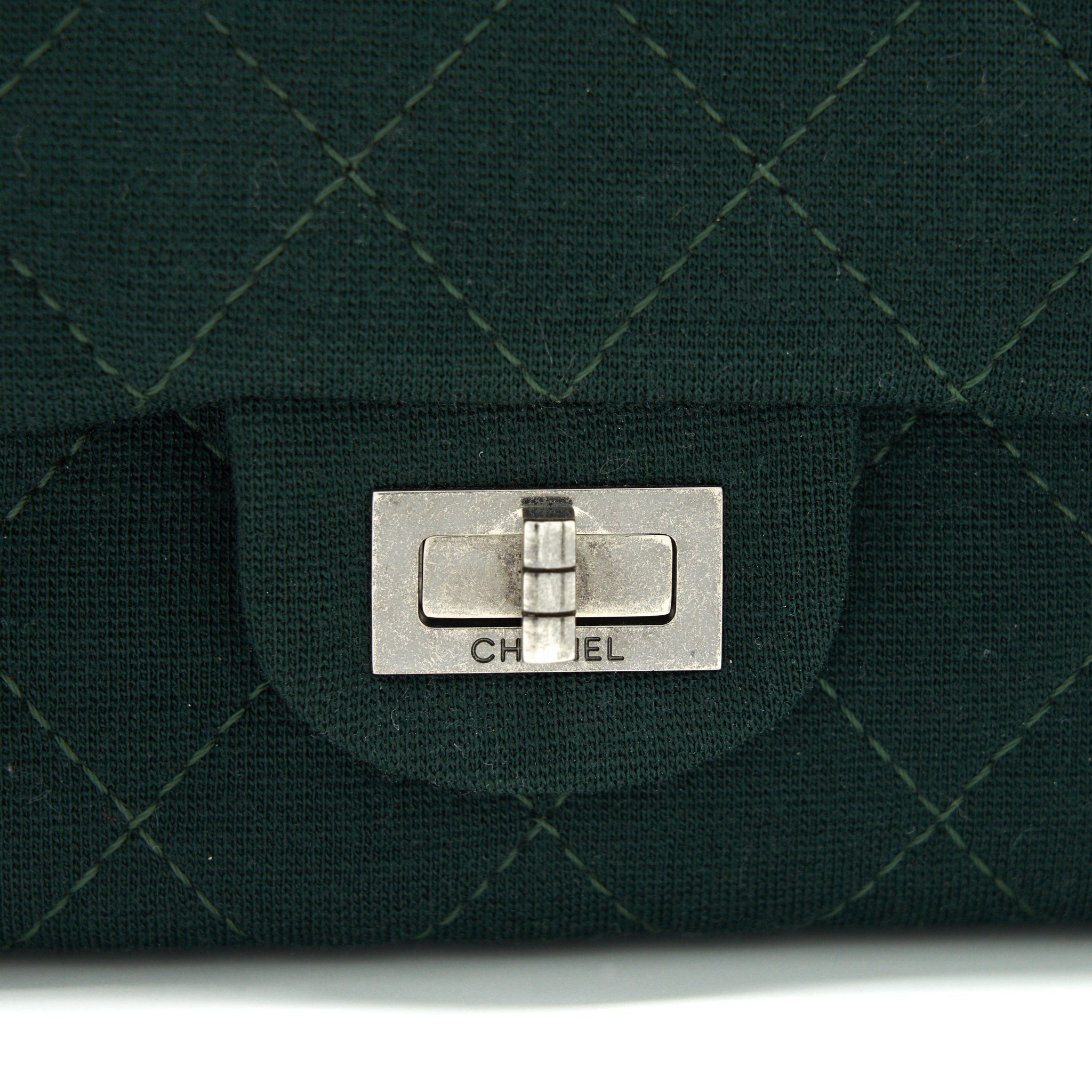 Chanel reissue 2.55 226 Flap Bag fabric Dark green