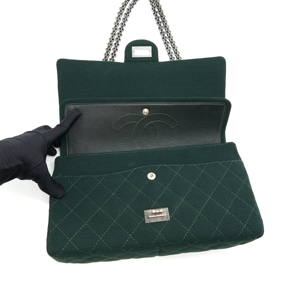 Chanel reissue 2.55 226 Flap Bag fabric Dark green