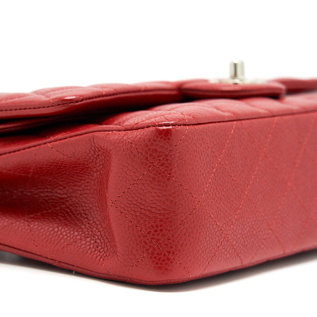 Chanel Medium Classic Double Flap Caviar Red