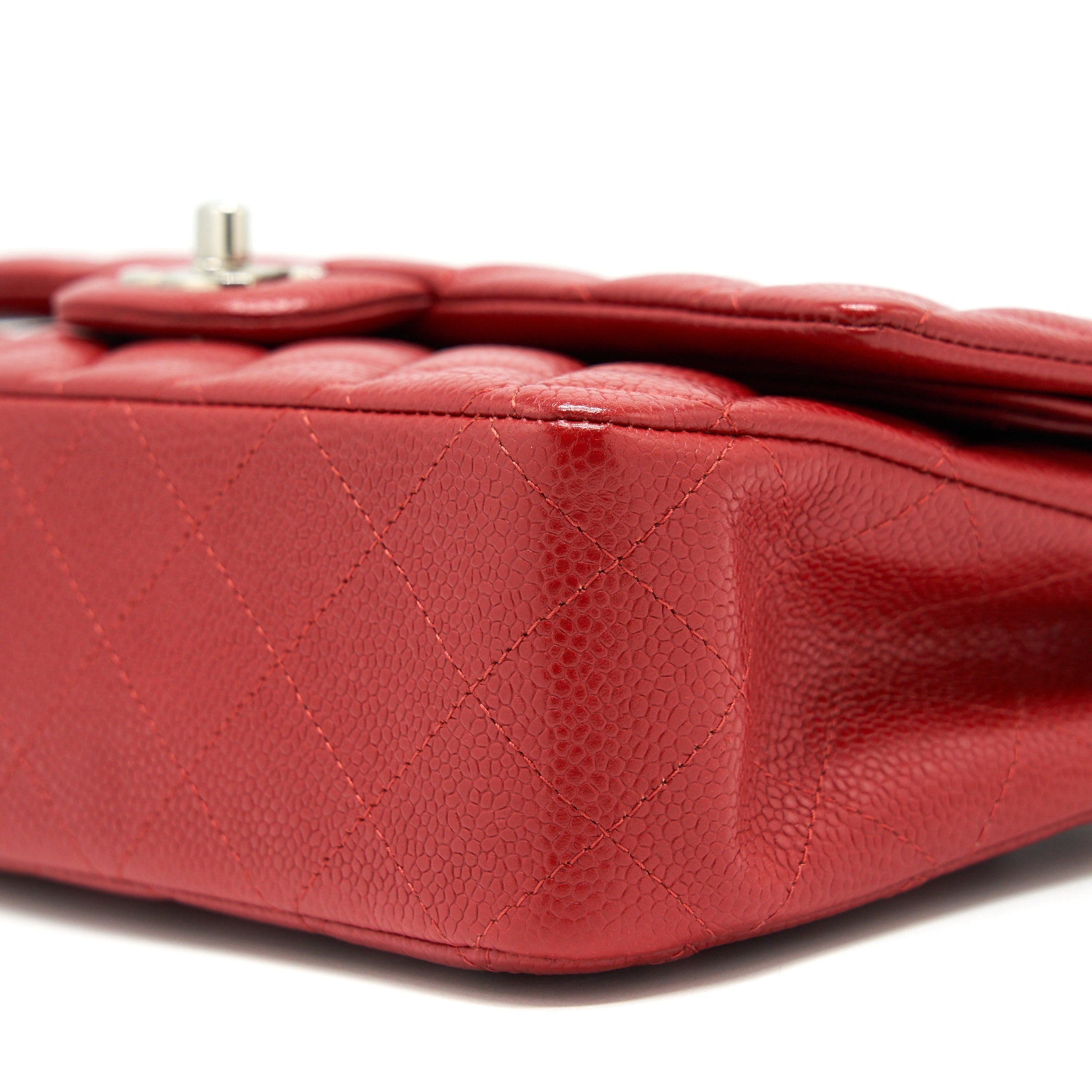 Chanel Medium Classic Double Flap Caviar Red