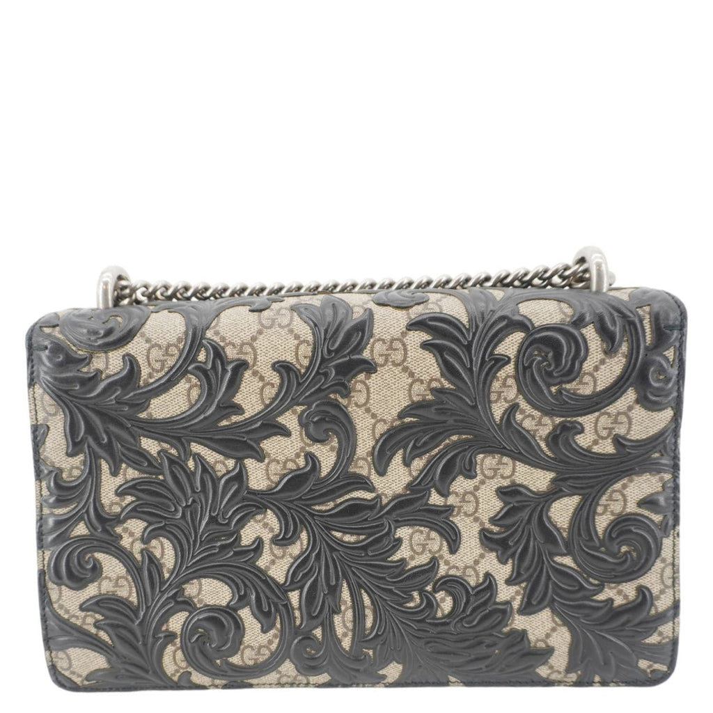 GUCCI Arabesque Small Dionysus GG Supreme Canvas Shoulder Bag Black