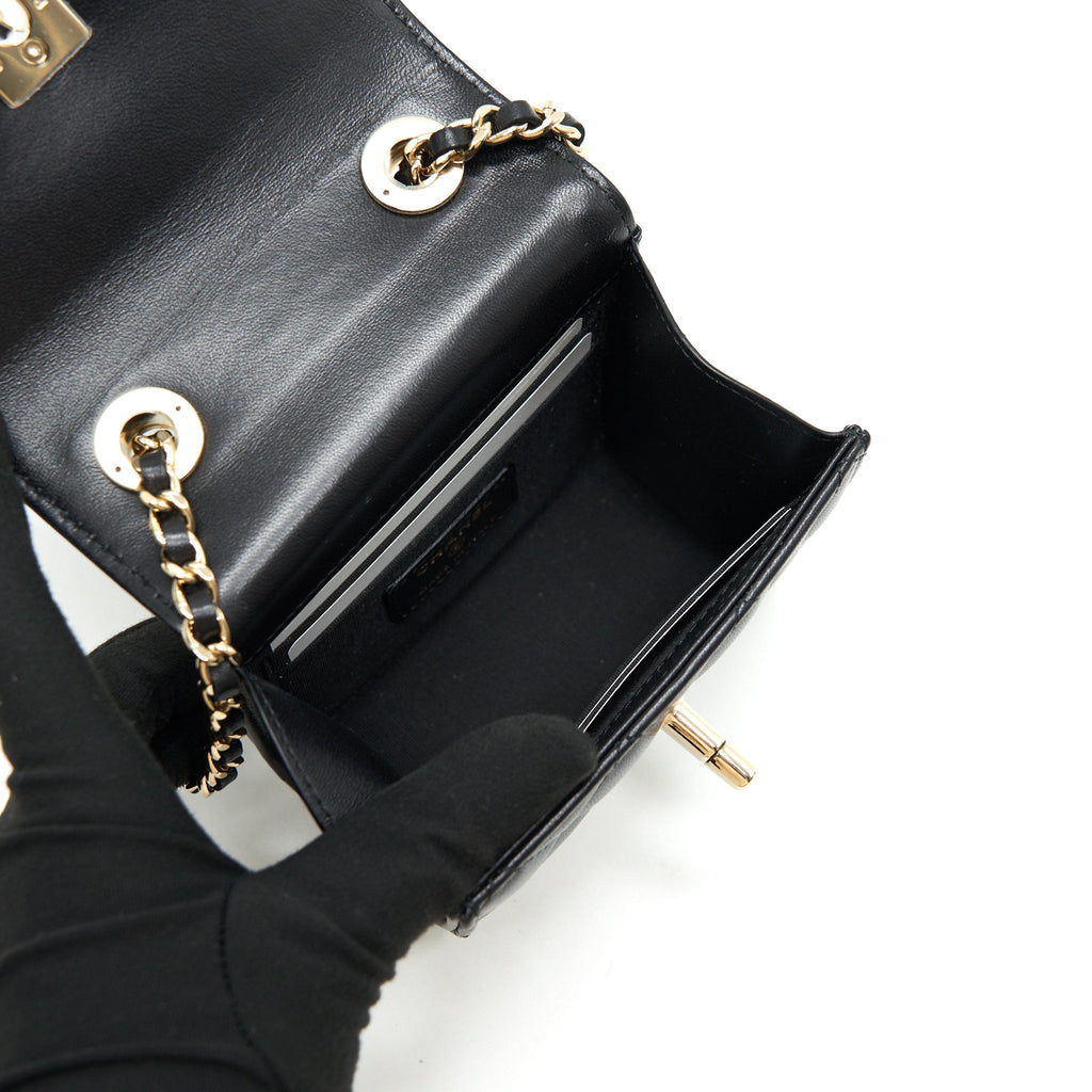 CHANEL MINI TRENDY CC CHAIN WALLET BLACK L