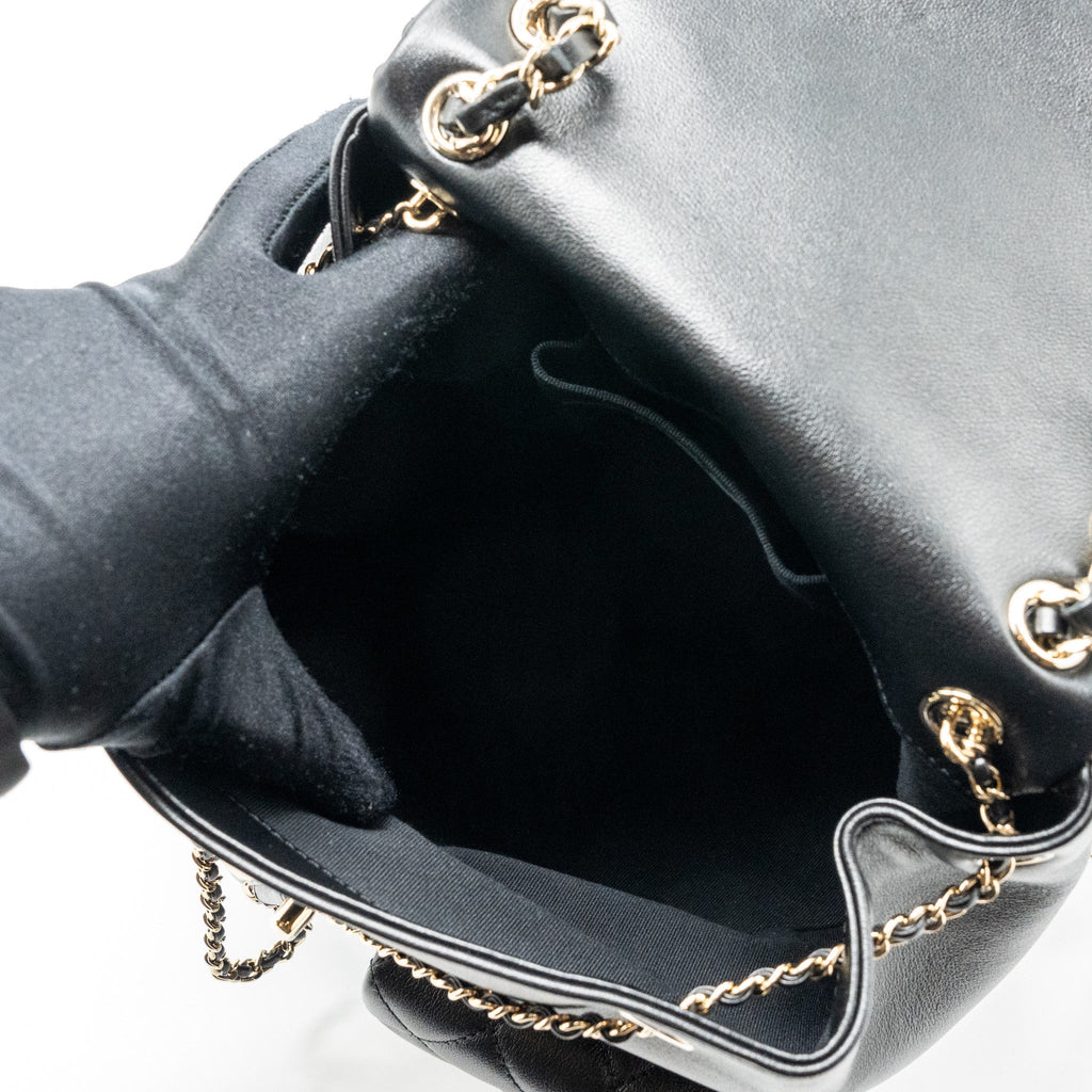 Chanel 23A Triple Pack Backpack Calfskin Black L (microchip)