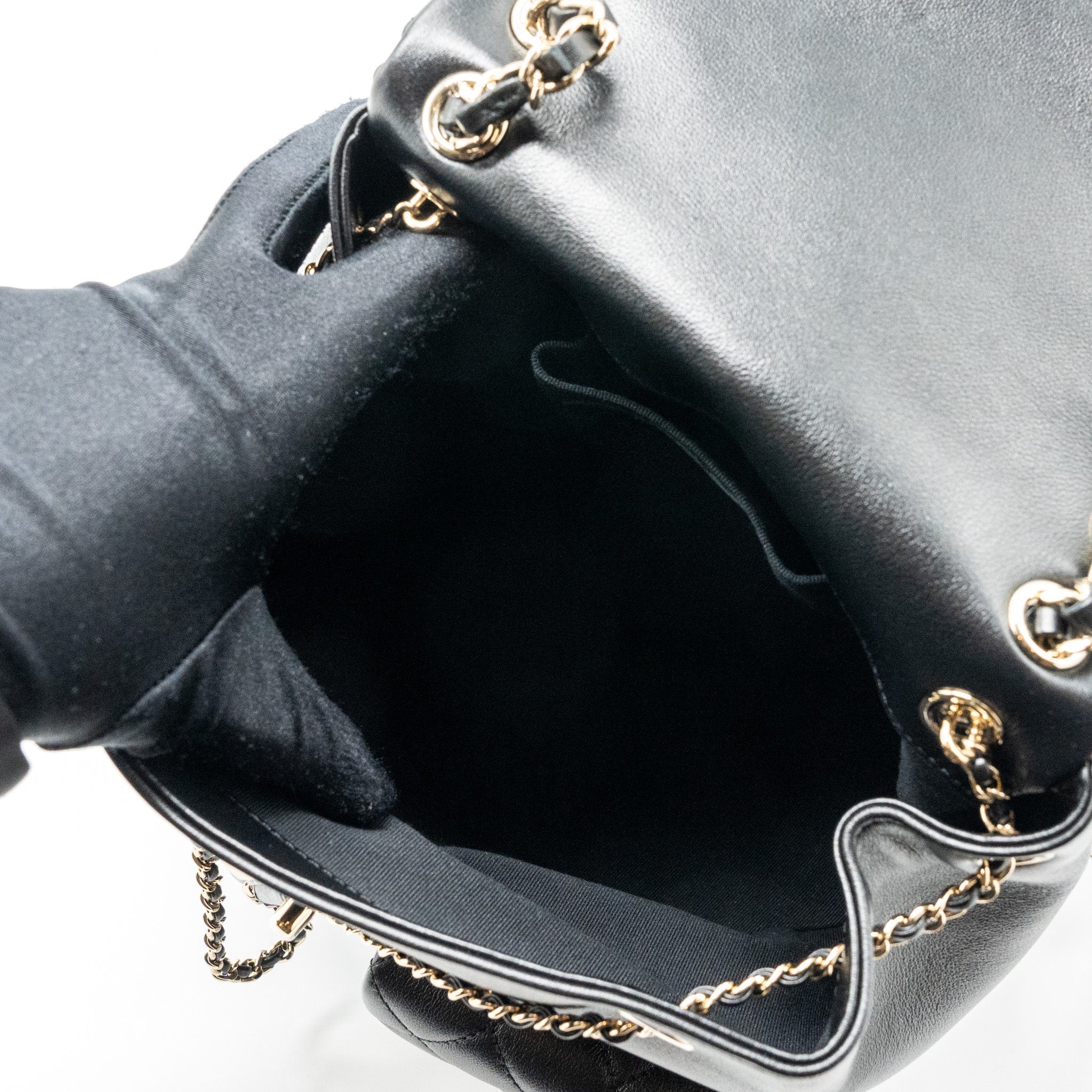 Chanel 23A Triple Pack Backpack Calfskin Black L (microchip)