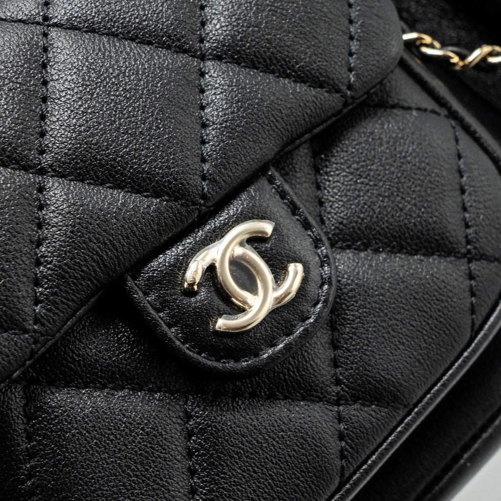 Chanel 23A Triple Pack Backpack Calfskin Black L (microchip)