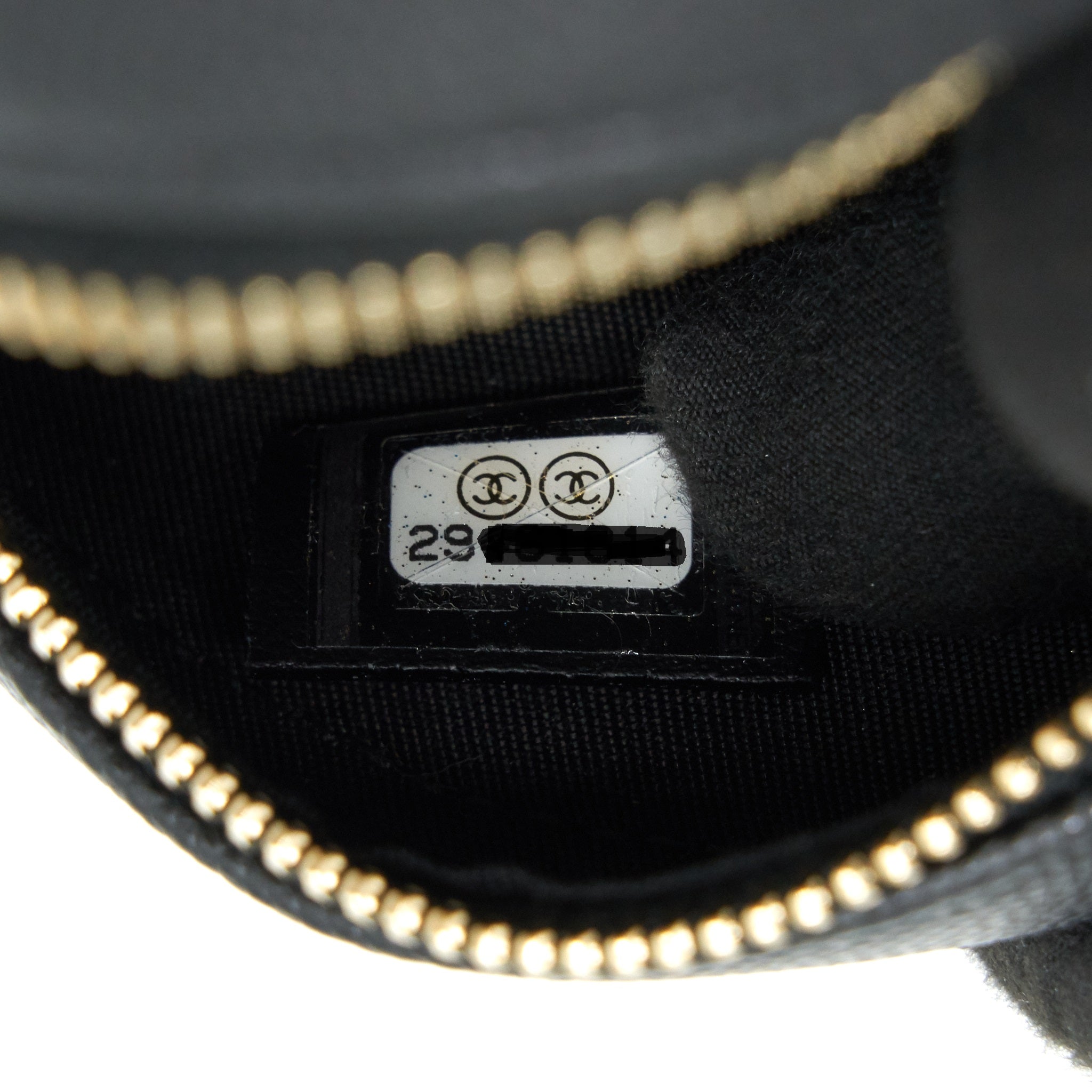 Chanel Top Handle Caviar Round Clutch with Chain Black