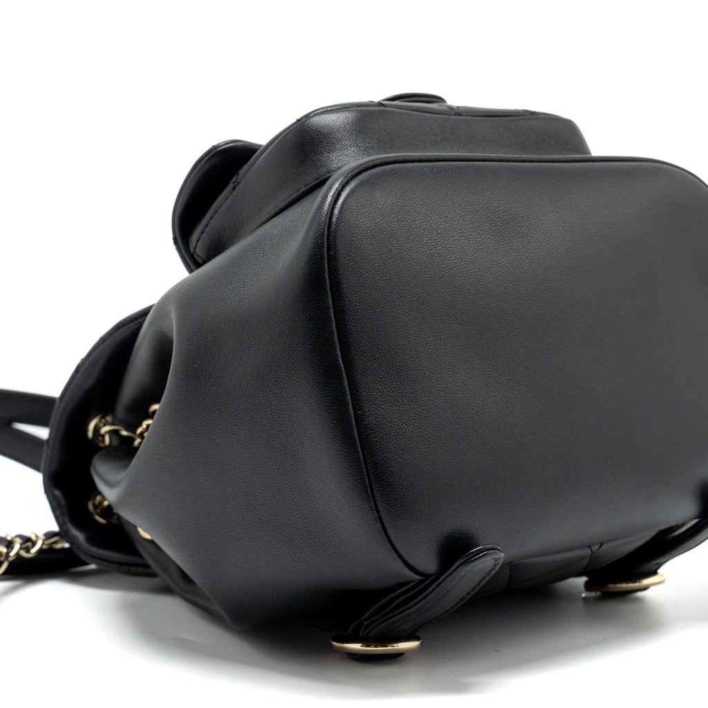Chanel mini Duma backpack Lambskin black L (microchip)